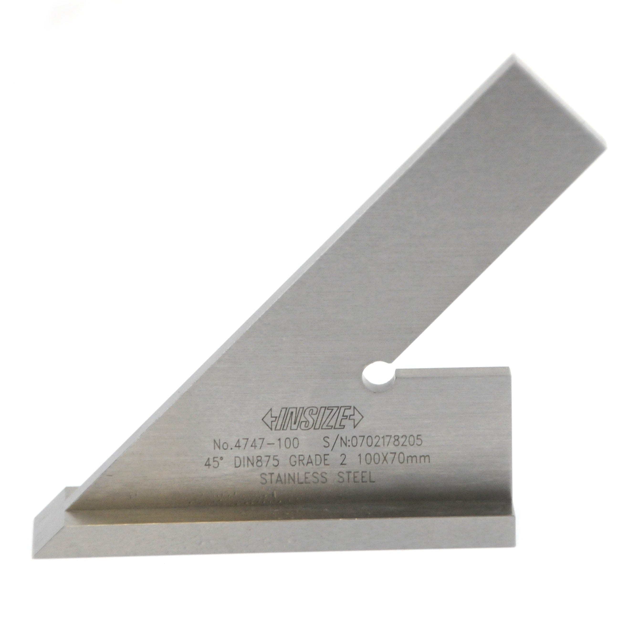 INSIZE Measuring Equipment Insize 45° Square 100x70mm Range Series 4747-100