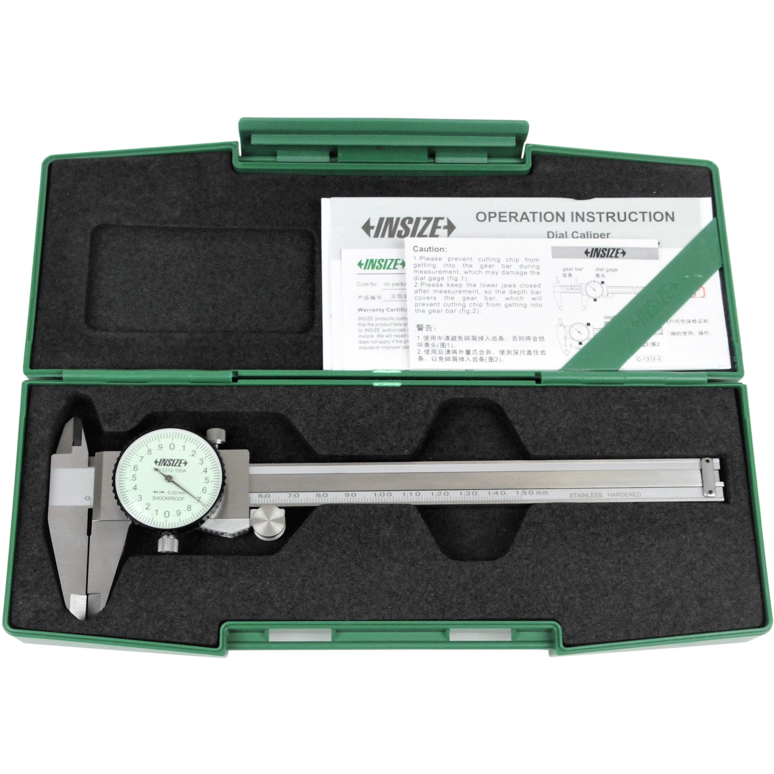INSIZE Measuring Equipment Insize Dial Caliper 0-150mm Range Series 1312-150A