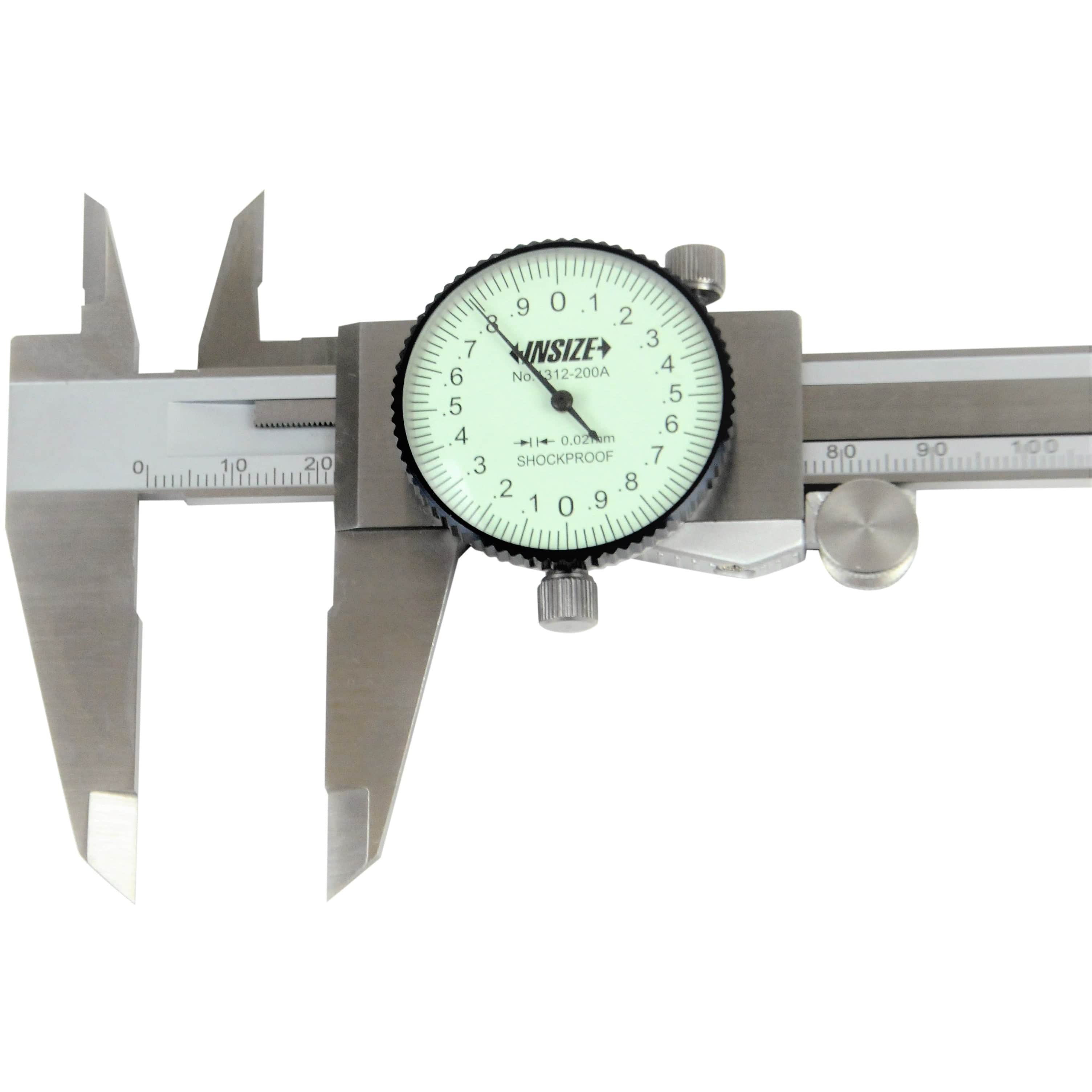 INSIZE Measuring Equipment Insize Dial Caliper 0-200mm Range Series 1312-200A
