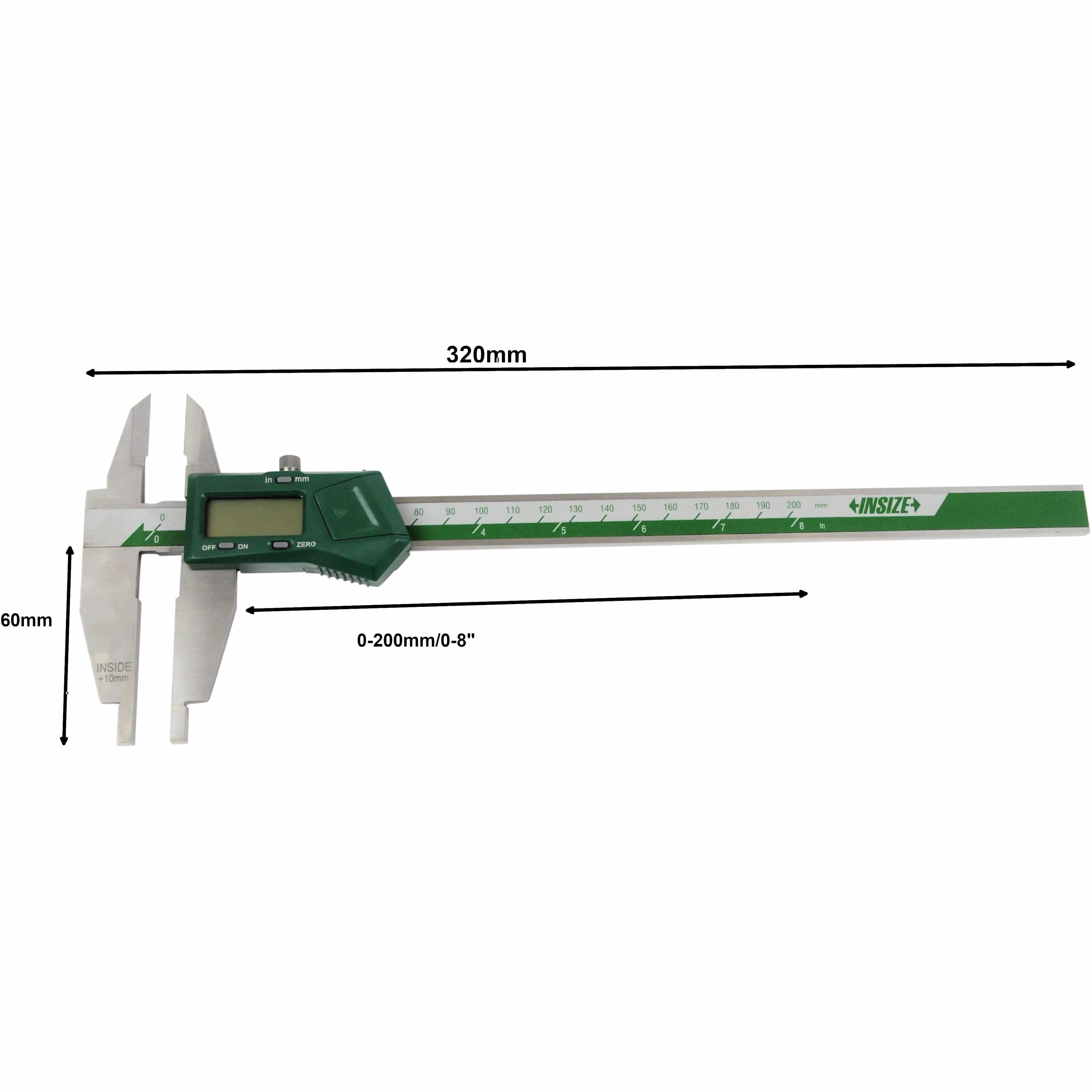 INSIZE Measuring Equipment Insize Digital Caliper 0-200mm/0-8" Range Series 1171-200