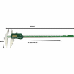 INSIZE Measuring Equipment Insize Digital Caliper 0-300mm/0-12" Range Series 1171-306