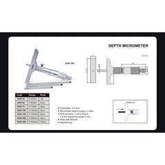 INSIZE Measuring Equipment Insize Imperial Depth Micrometer 0-6" Range Series 3240-6