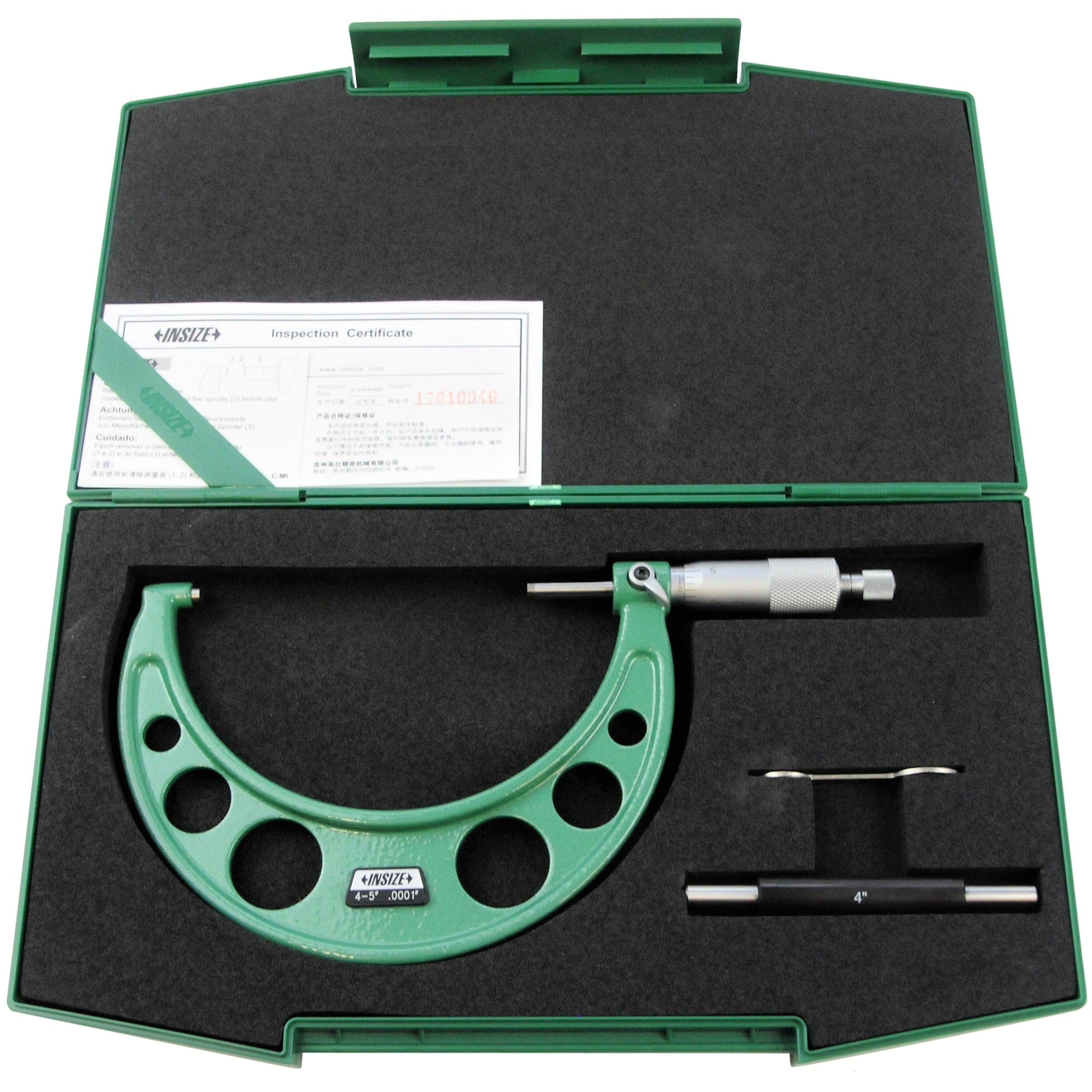 INSIZE Measuring Equipment Insize Imperial Outside Micrometer 4-5" Range Series 3203-5A