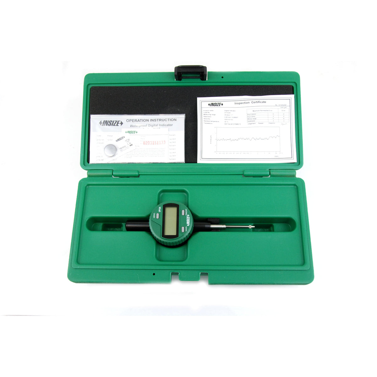 INSIZE Measuring Equipment Insize IP54 Coolant Proof Digital Indicator 25.4mm / 1"  Range Series 2115-251