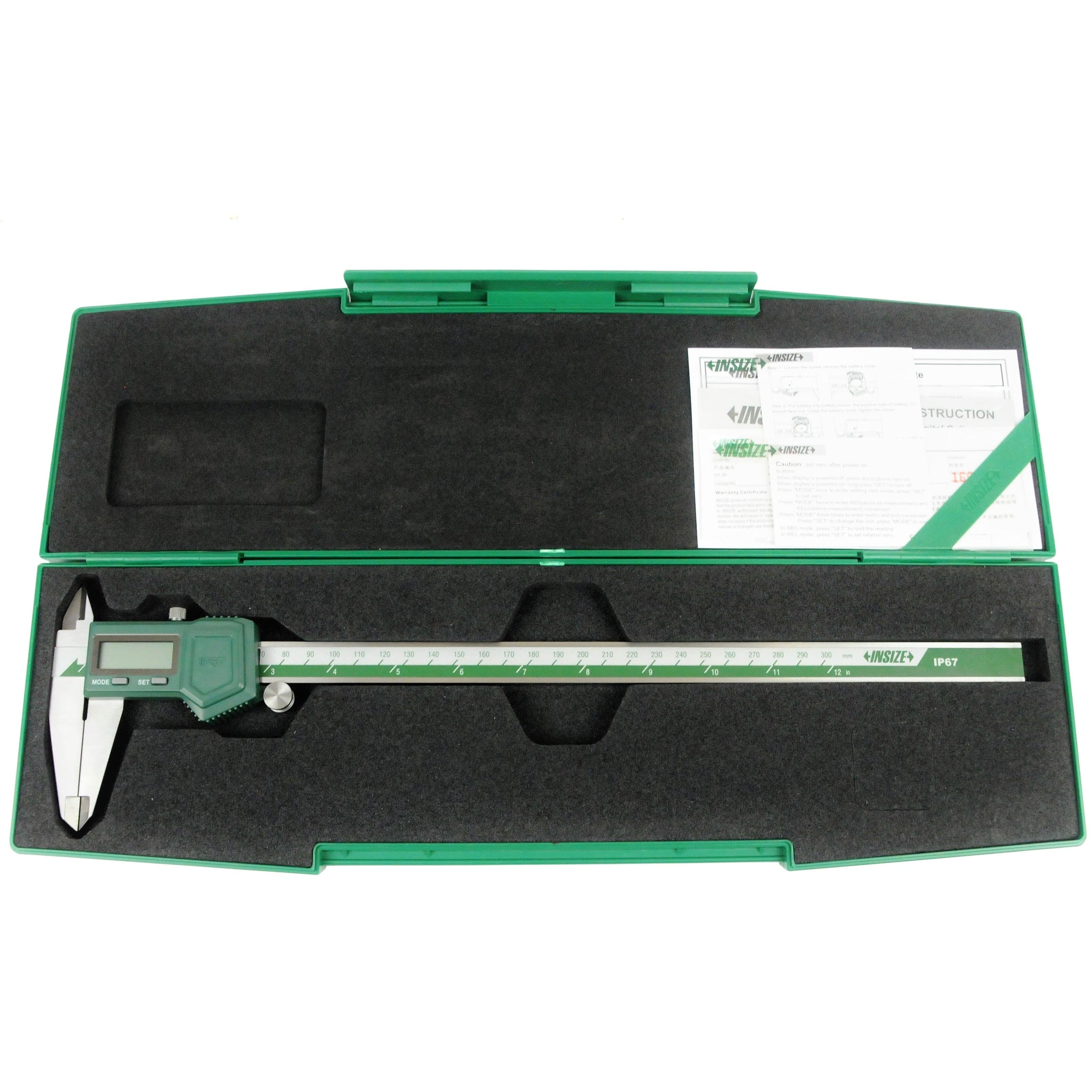 INSIZE Measuring Equipment Insize IP57 Digital Caliper 0-300mm/0-12" Range Series 1118-300B
