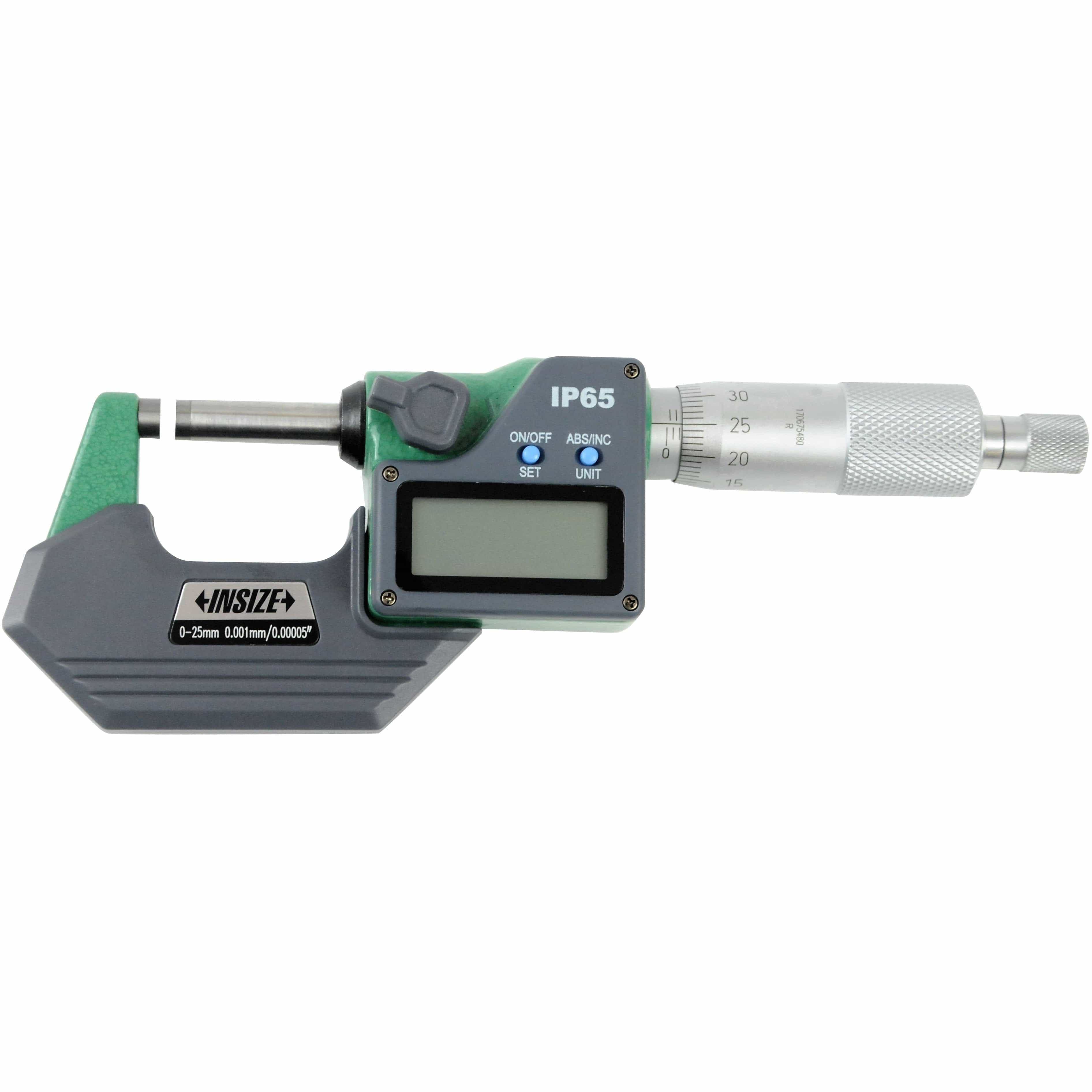 INSIZE Measuring Equipment Insize IP65 Digital Outside Micrometer 0-25mm / 0-1" Range Series 3108-25A
