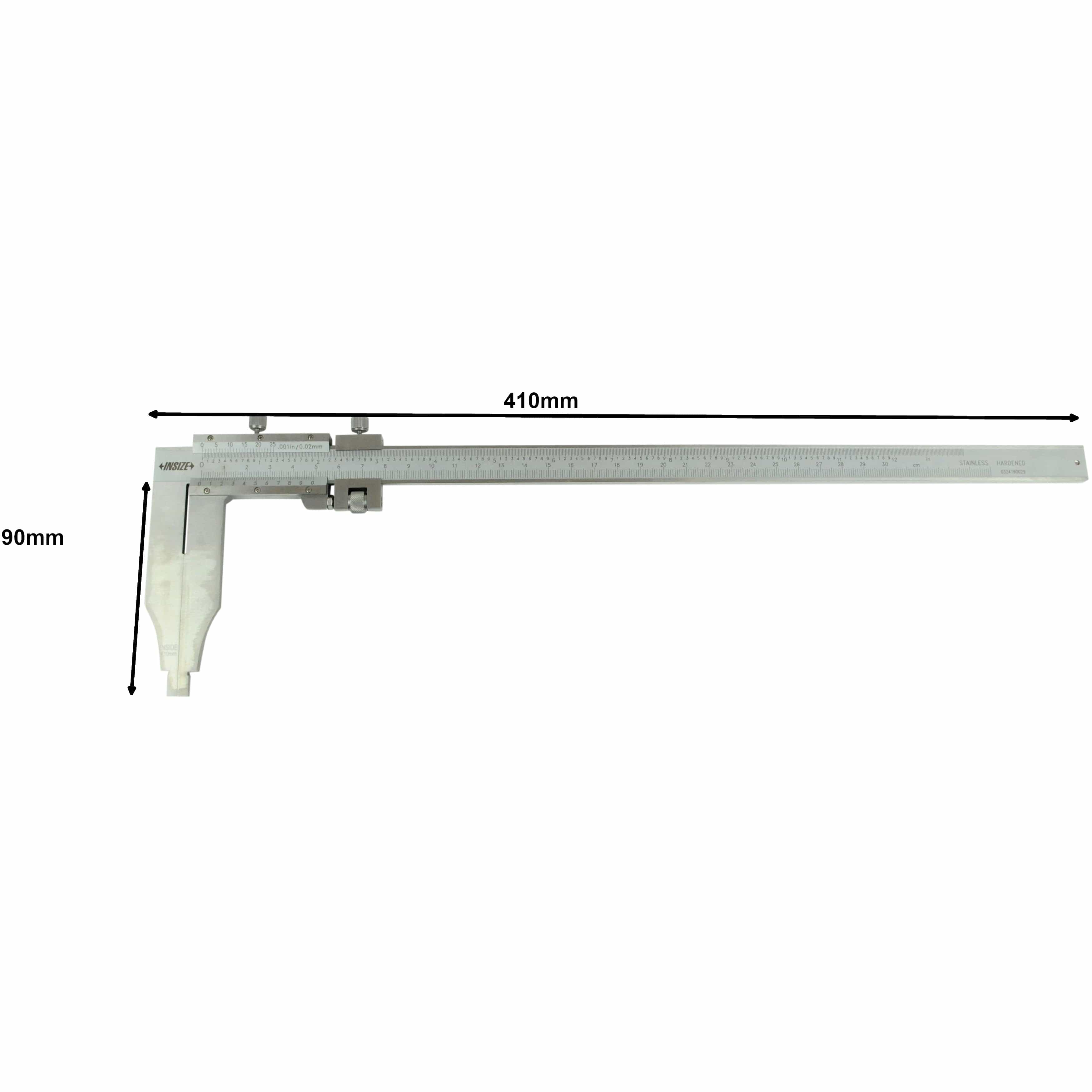INSIZE Measuring Equipment Insize Long Jaw Vernier Caliper 0-300mm/0-12" Range Series 1215-392