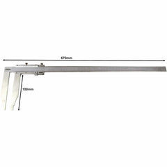 INSIZE Measuring Equipment Insize Long Jaw Vernier Caliper 0-500mm/0-20" Range Series 1215-522