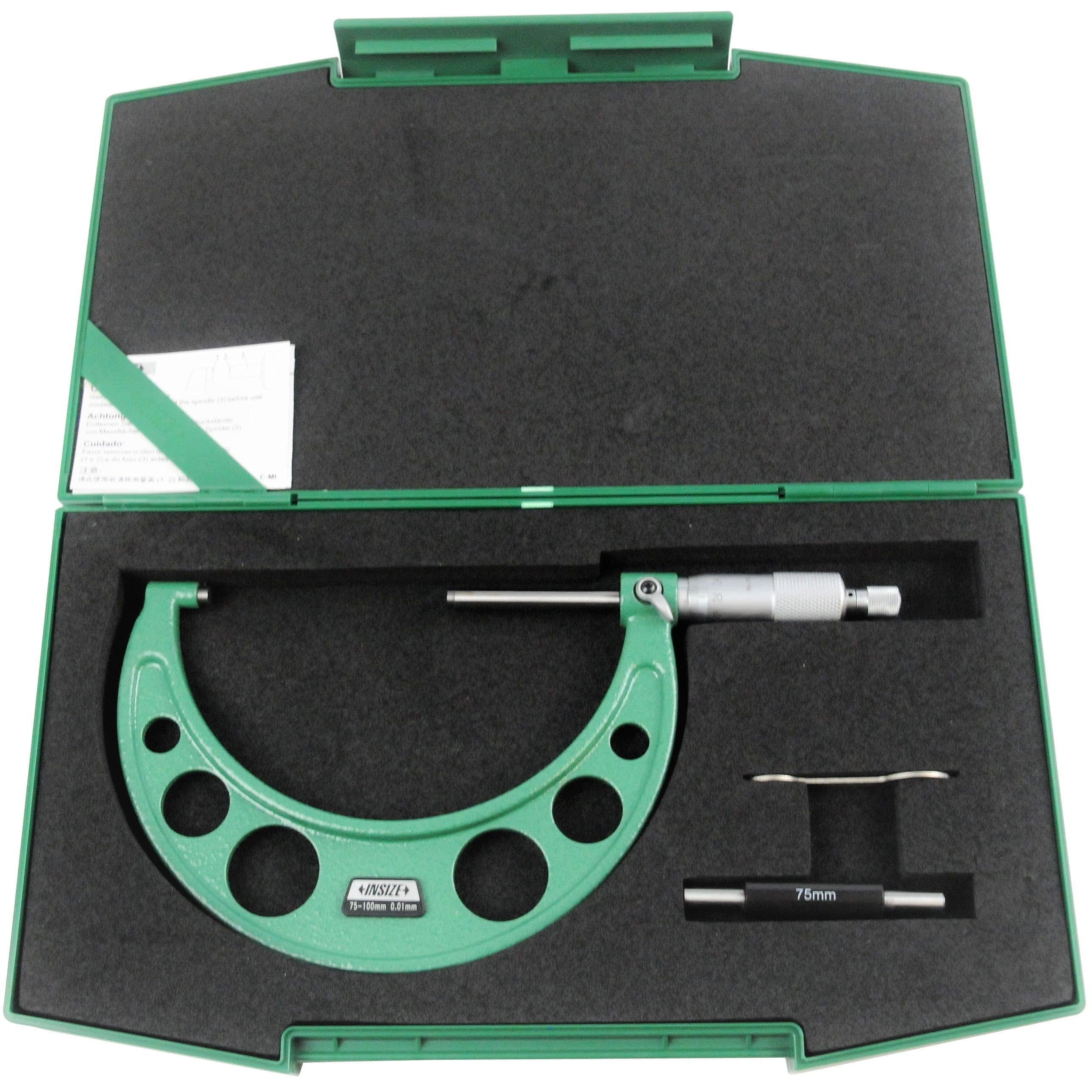 INSIZE Measuring Equipment Insize Long Spindle Outside Micrometer 75-100mm Range Series 3209-100