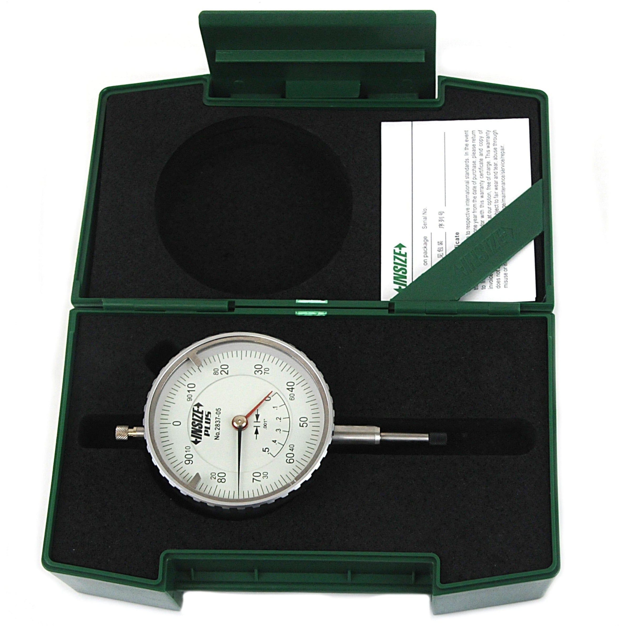 INSIZE Measuring Equipment Insize Lug Back Dial Indicator 0-0.5" x 0.001" Range Series 2837-05