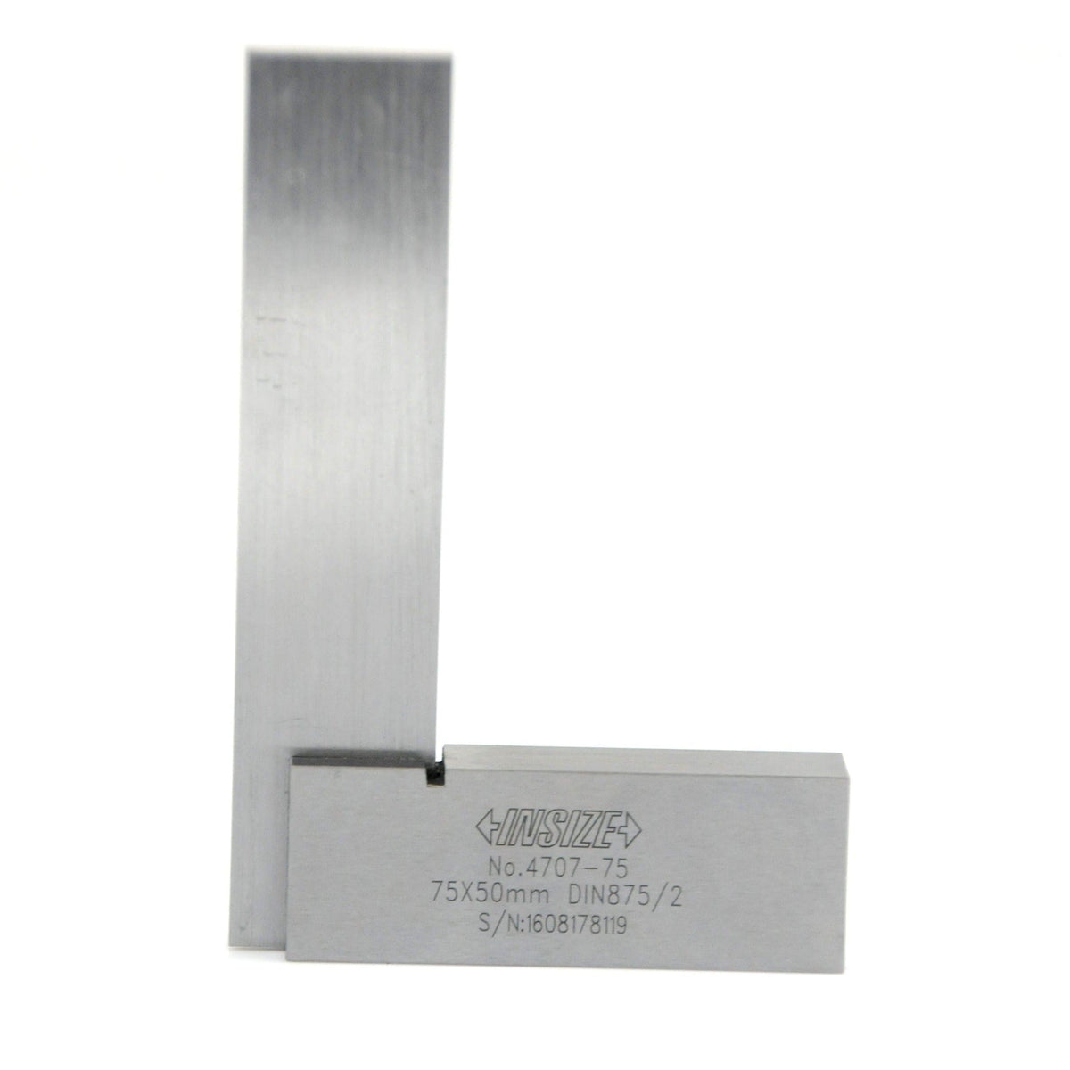 INSIZE Measuring Equipment Insize Machinist 90° Square Range 75x50mm Series 4707-75