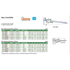 INSIZE Measuring Equipment INSIZE Metric Dial Caliper  0-300mm Range Series 1311-300A