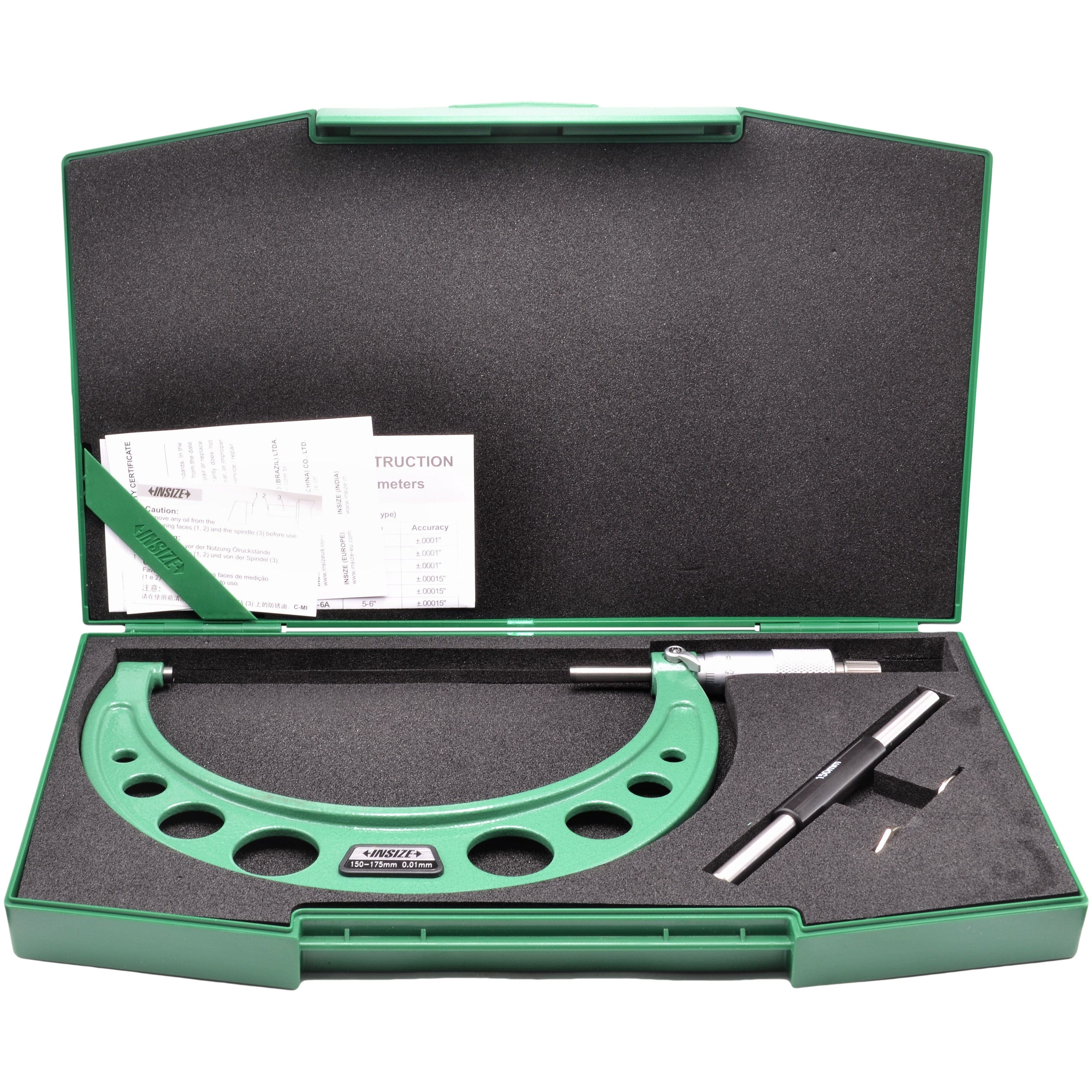 INSIZE Measuring Equipment Insize Metric Outside Micrometer 150-175mm Range Series 3203-175A