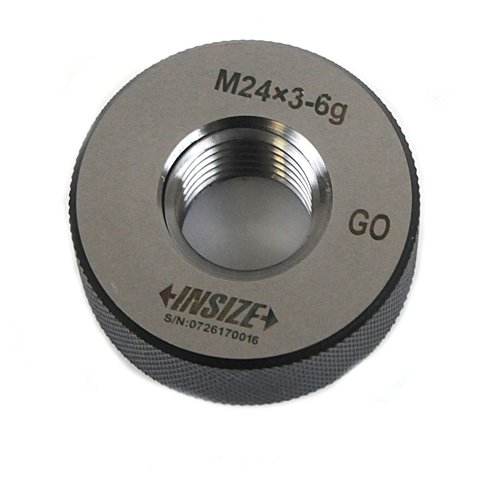 INSIZE MEASURING EQUIPMENT Insize Metric Thread Ring Gauge M24 × 3.0 GO – Series 4120-24