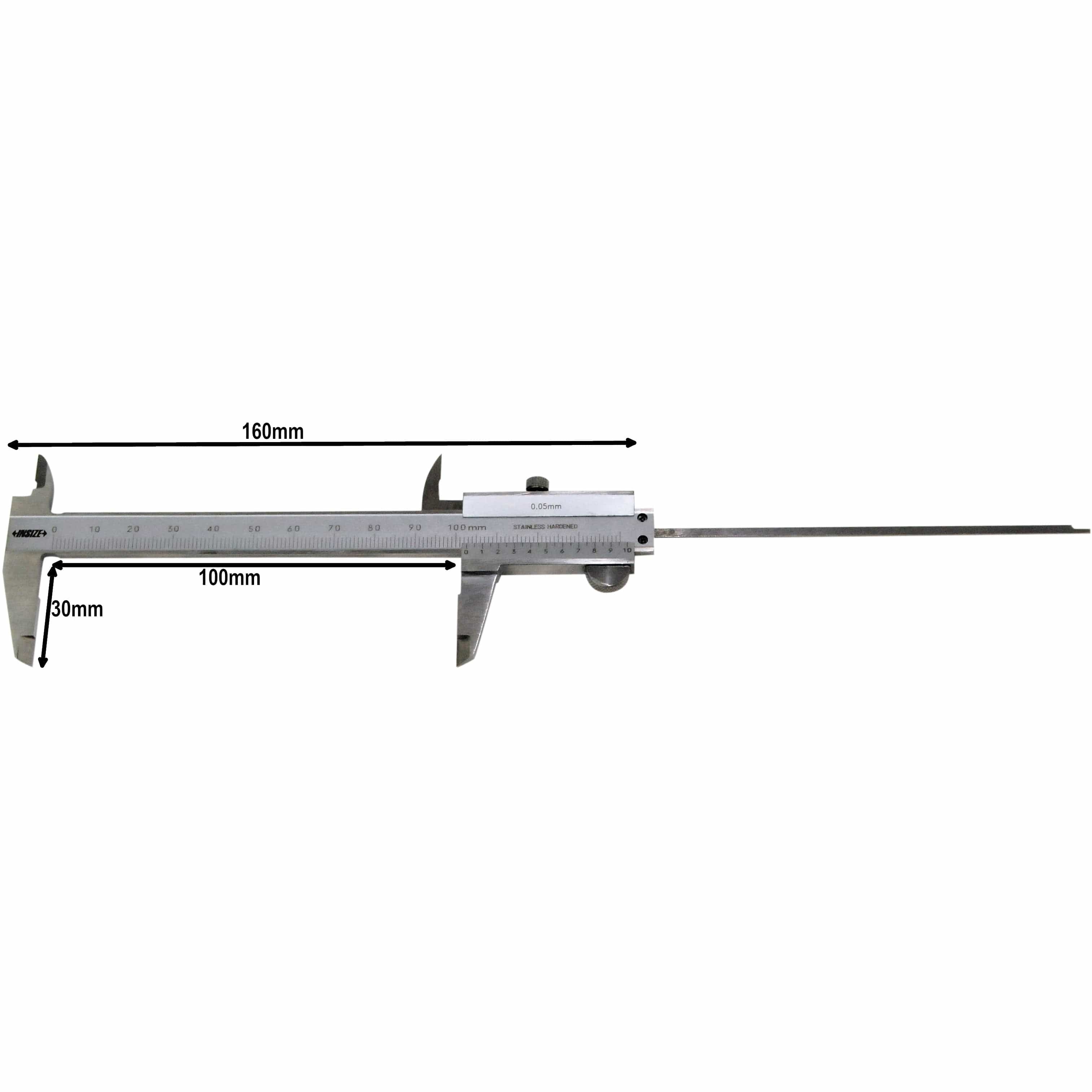 INSIZE Measuring Equipment Insize Mini Vernier Caliper 0-100mm Range Series 1203-1003