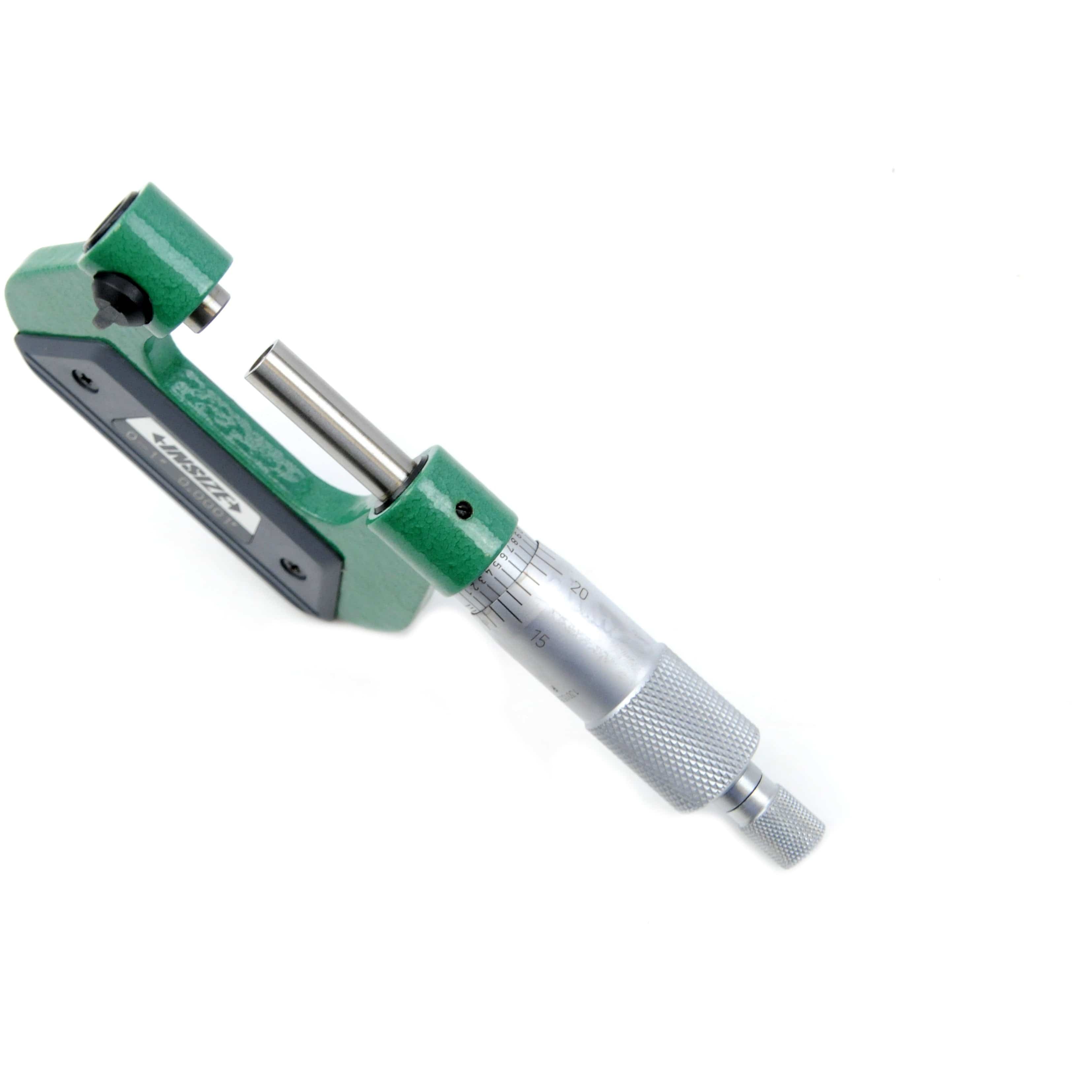 INSIZE Measuring Equipment Insize Non-Rotating Micrometer with Anvil/spindle tips 0-1" Range Series 3280-1