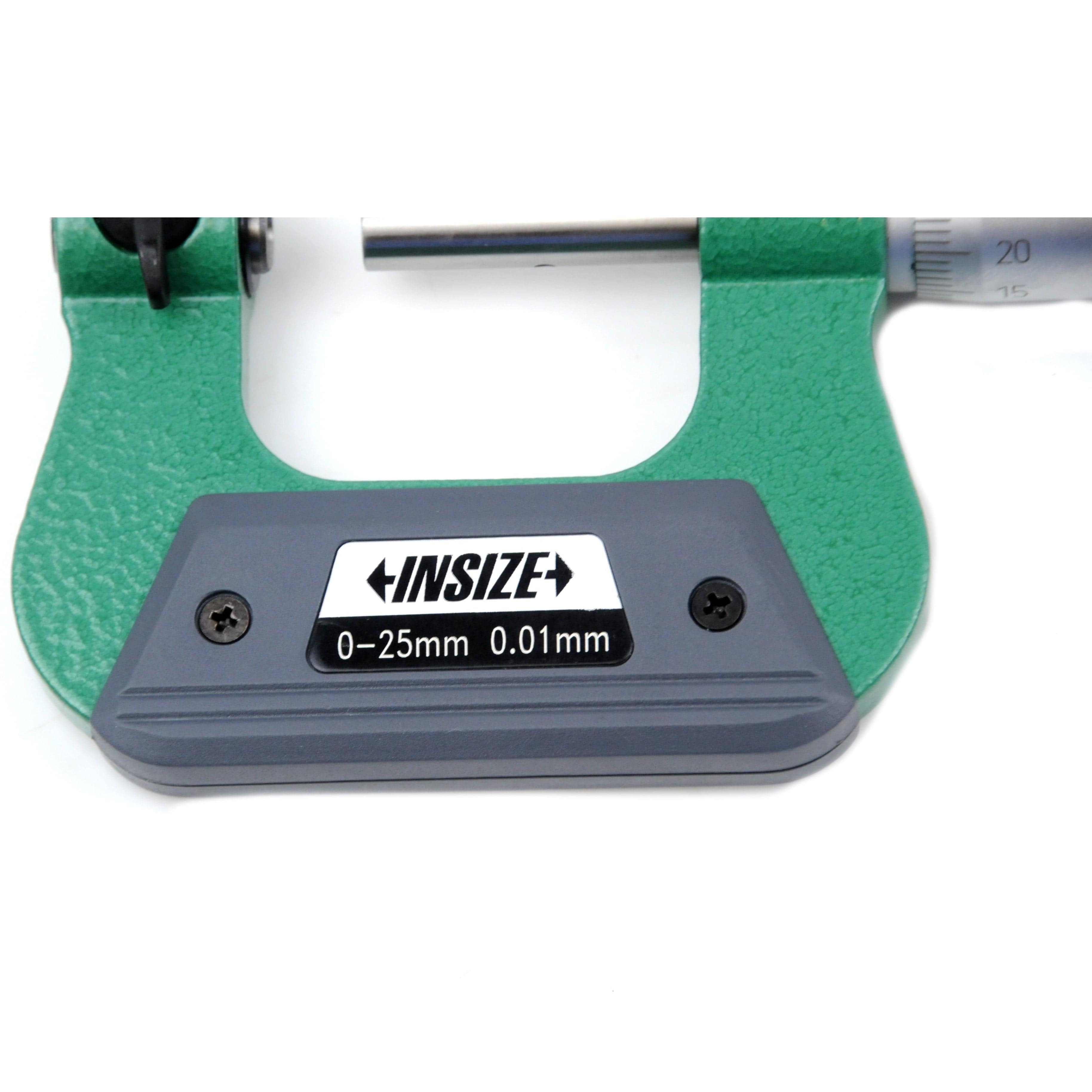 INSIZE Measuring Equipment Insize Non-Rotating Micrometer with Anvil/spindle tips 0-25mm Range Series 3280-25A