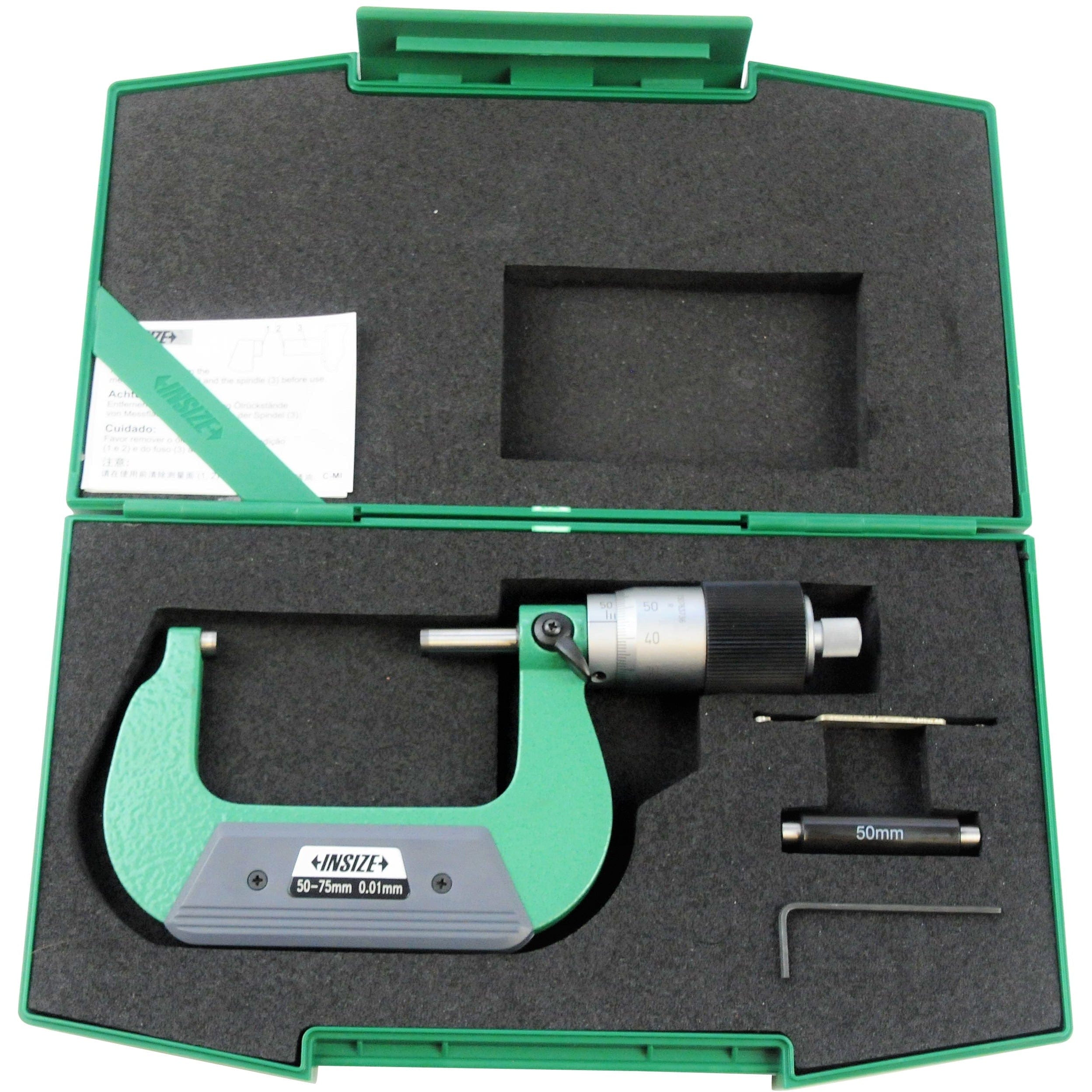 INSIZE Measuring Equipment Insize Outside Micrometer Quick Feeding  50-75mm Range Series 3208-75B
