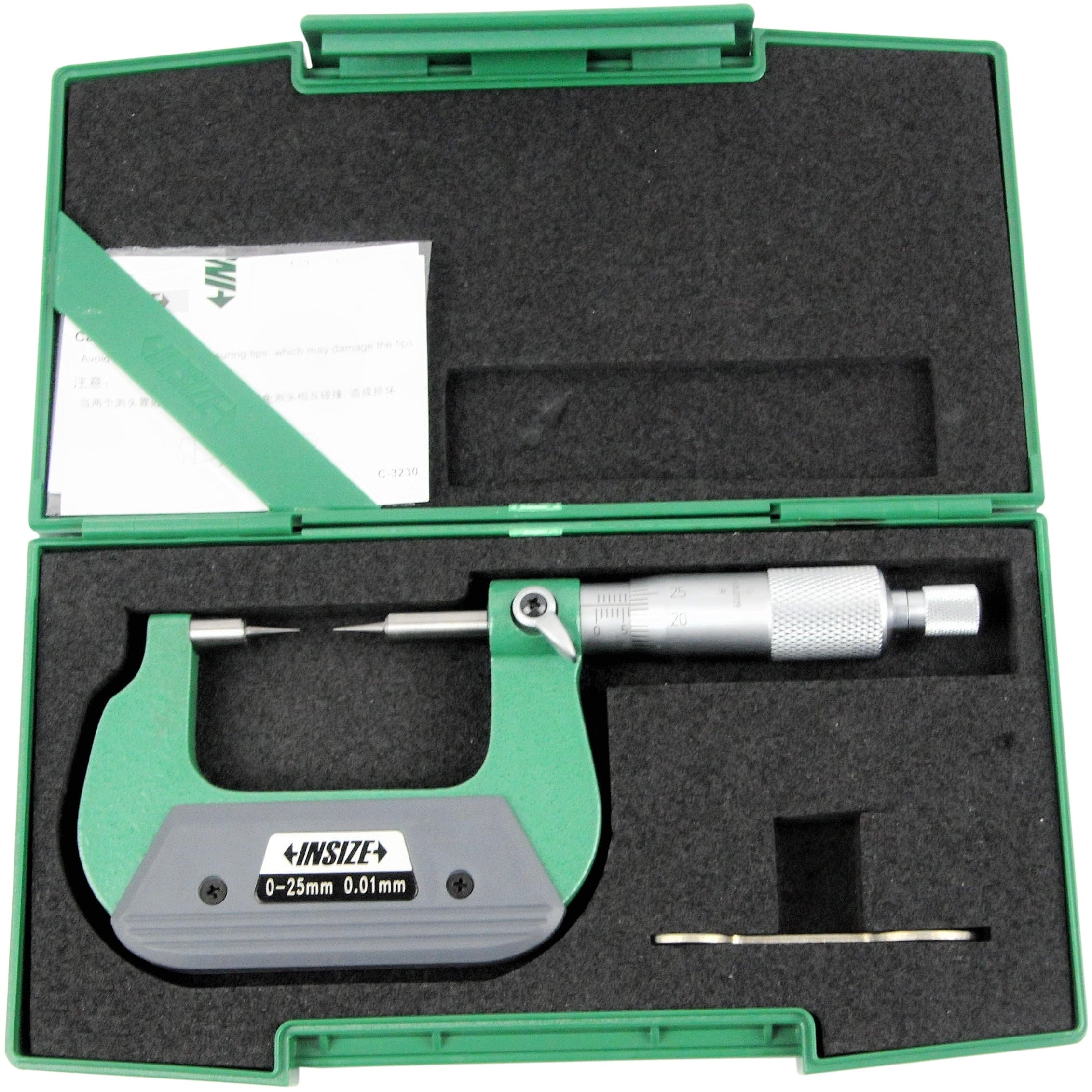 INSIZE Measuring Equipment Insize Point Micrometer 0-25mm Range Series 3230-25BA