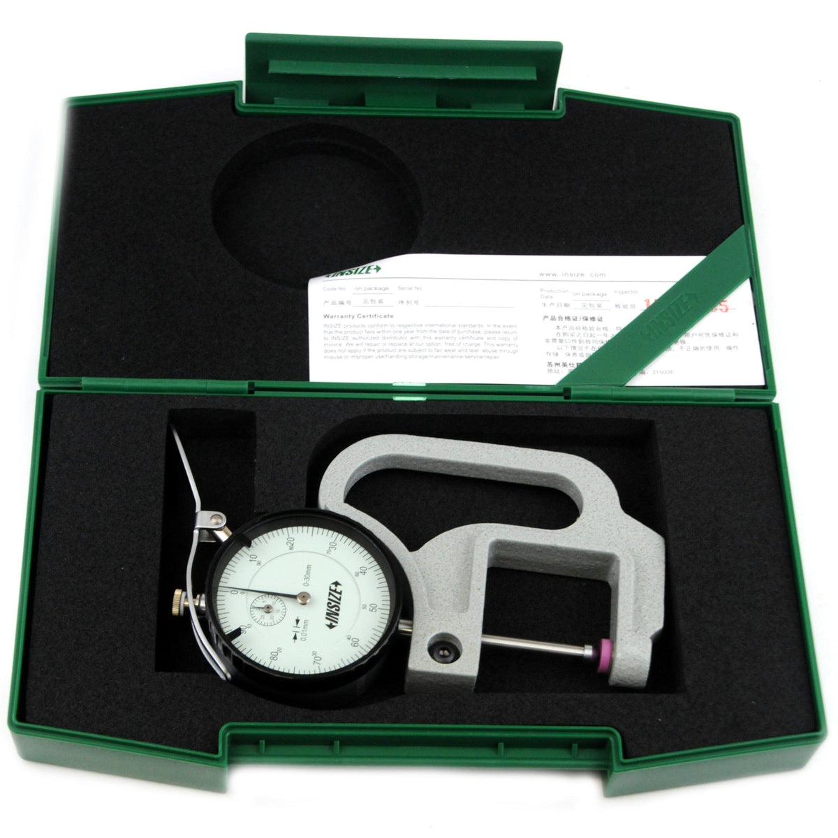 INSIZE Measuring Equipment Insize Thickness Gauge 0-30mm x 0.01mm Range Series 2366-30B