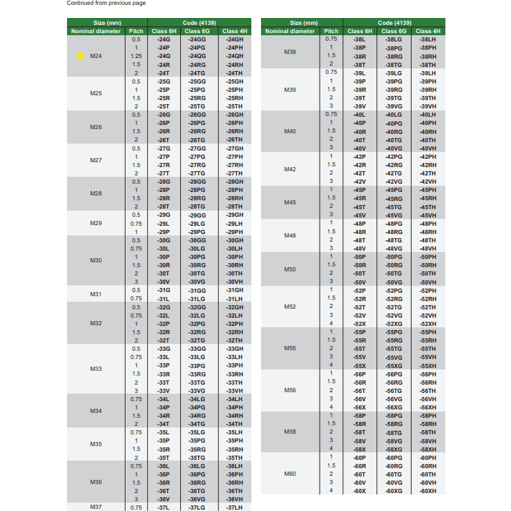 INSIZE Measuring Equipment Insize Thread GO NOGO Plug Gauge M24x.75mm  Series 4139-24L
