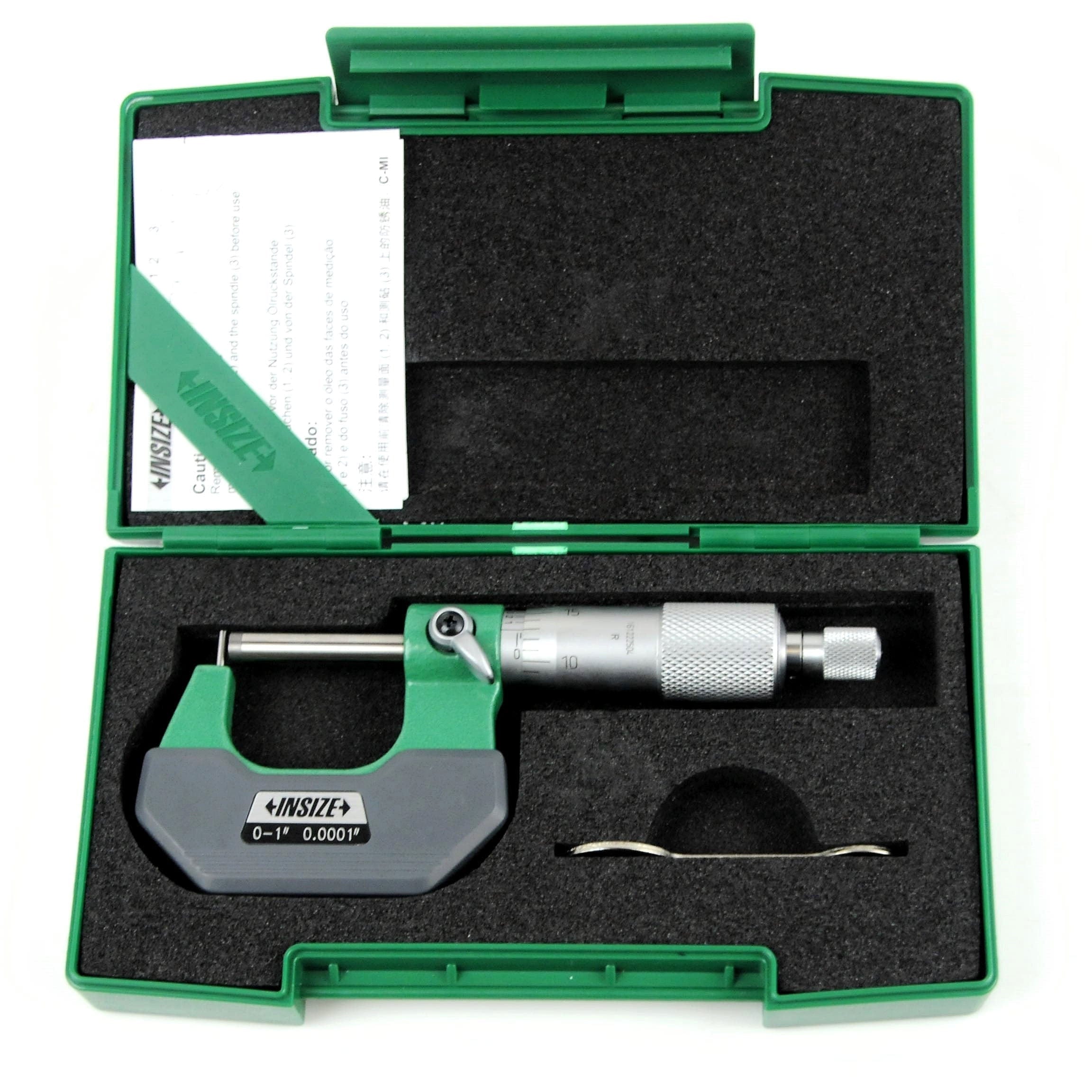 INSIZE Measuring Equipment Insize Type A Cylindrical Anvil Micrometer 0-1" Range Series 3261-1