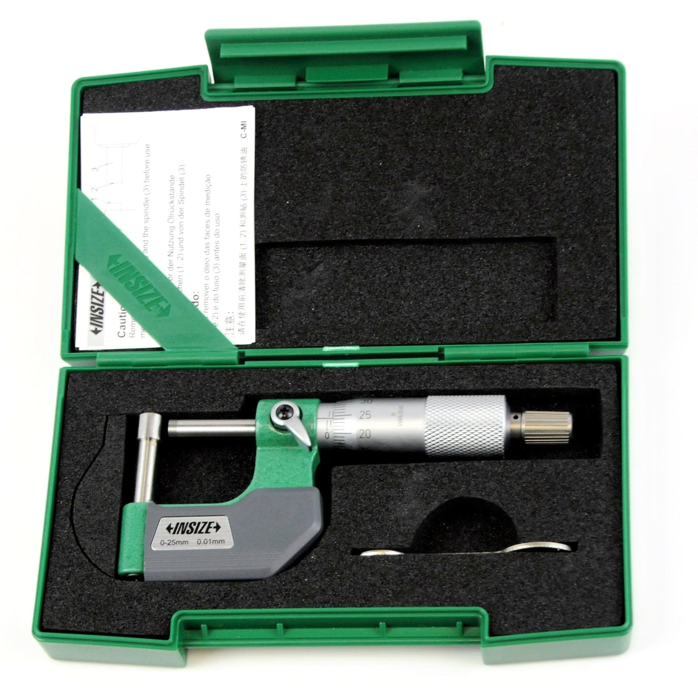 INSIZE Measuring Equipment Insize Type C Cylindrical Anvil Tube Micrometer 0-25mm Range Series 3261-25CA