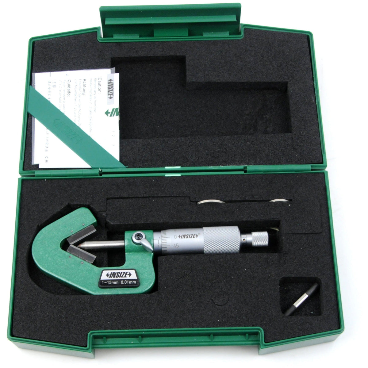 INSIZE Measuring Equipment Insize V Shape Anvil Micrometer 1-15mm Range Series 3290-153A