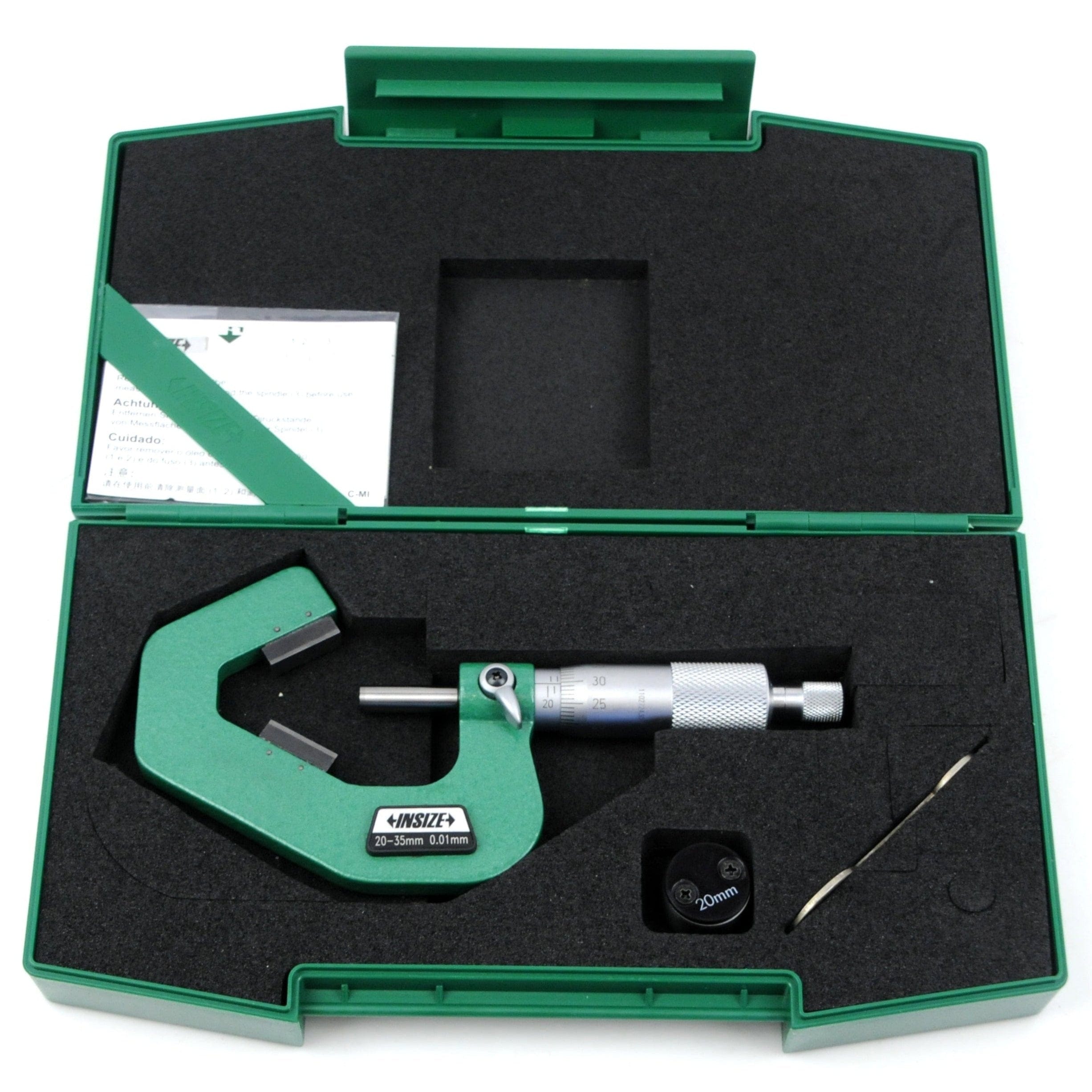 INSIZE Measuring Equipment Insize V Shape Anvil Micrometer 20-35mm Range Series 3290-353A