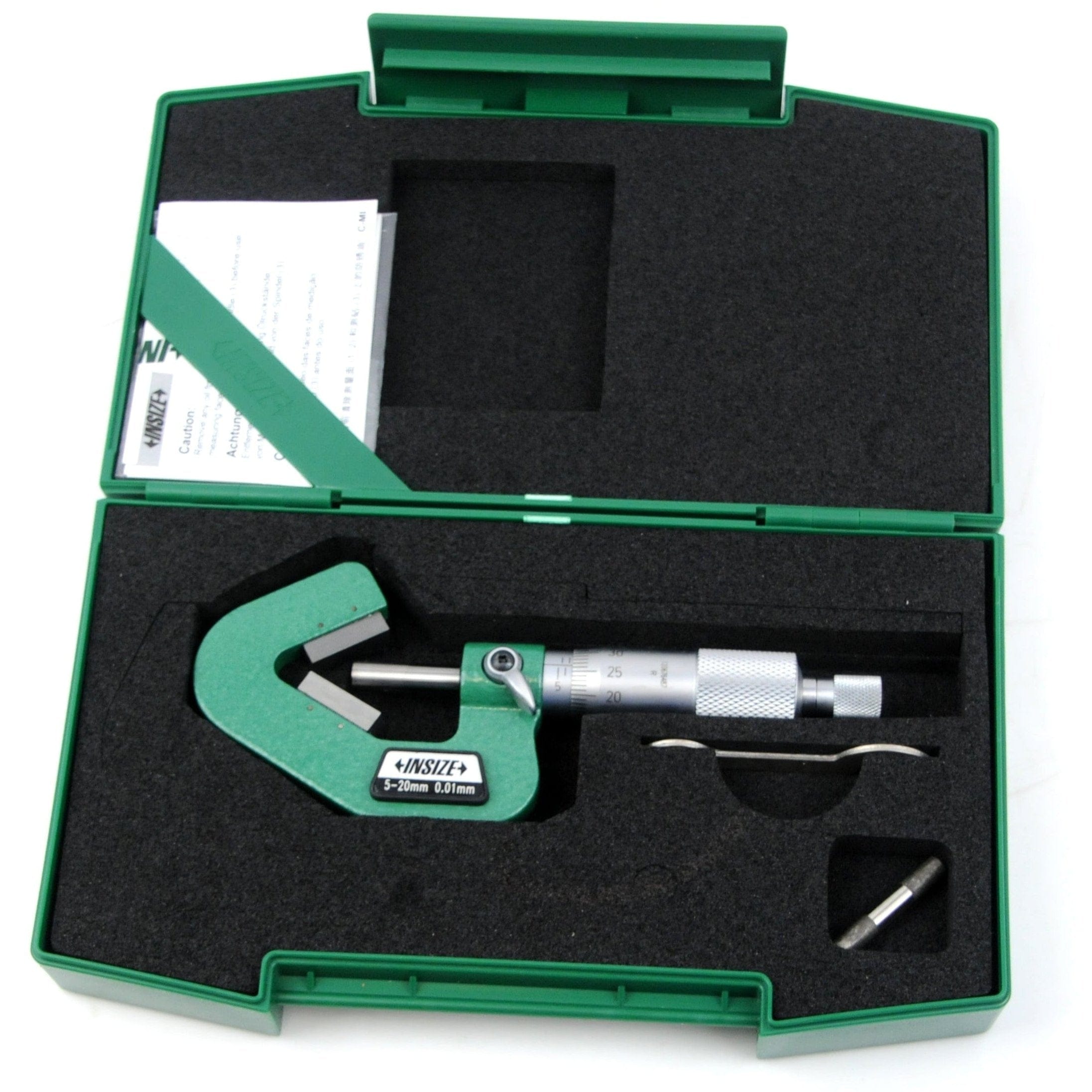 INSIZE Measuring Equipment Insize V Shape Anvil Micrometer 5-20mm Range Series 3290-203A