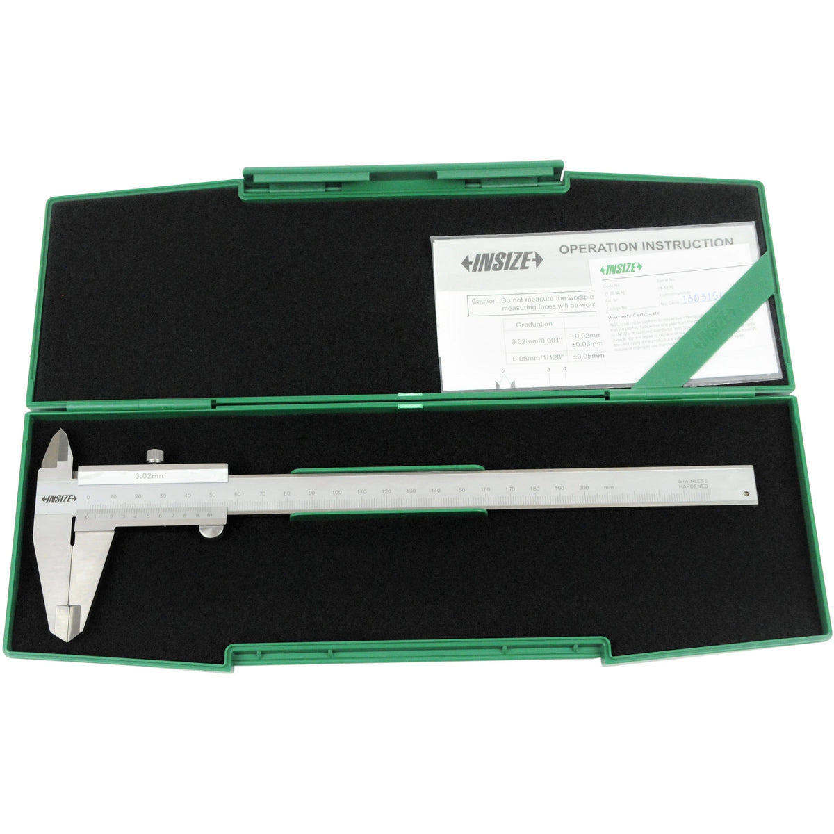 INSIZE Measuring Equipment Insize Vernier Caliper 0-200mm Range Series 1205-2001S