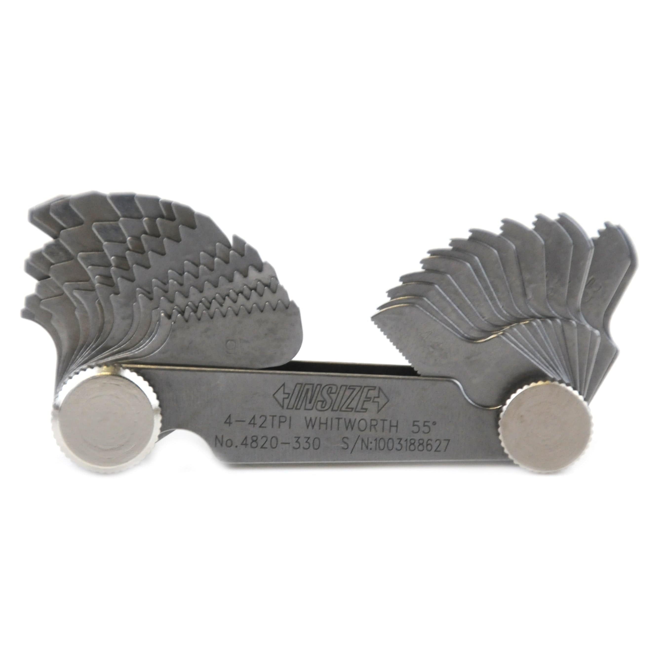 INSIZE Measuring Equipment Insize Whitworth 55° Screw Pitch Gauge 4-42TPI Range Series 4820-330