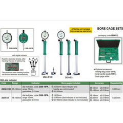 Insize Mechanical Bore Gauge 35-160 mm Range Series 2824-S160 - Twin Eagle Imports