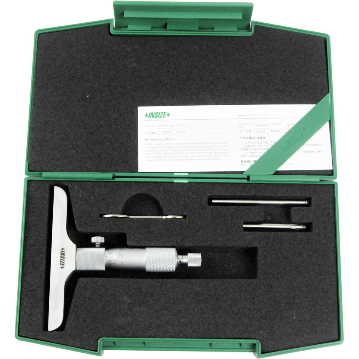 Insize Metric Depth Micrometer 0-50mm Range Series 3240 - 50 - Twin Eagle Imports