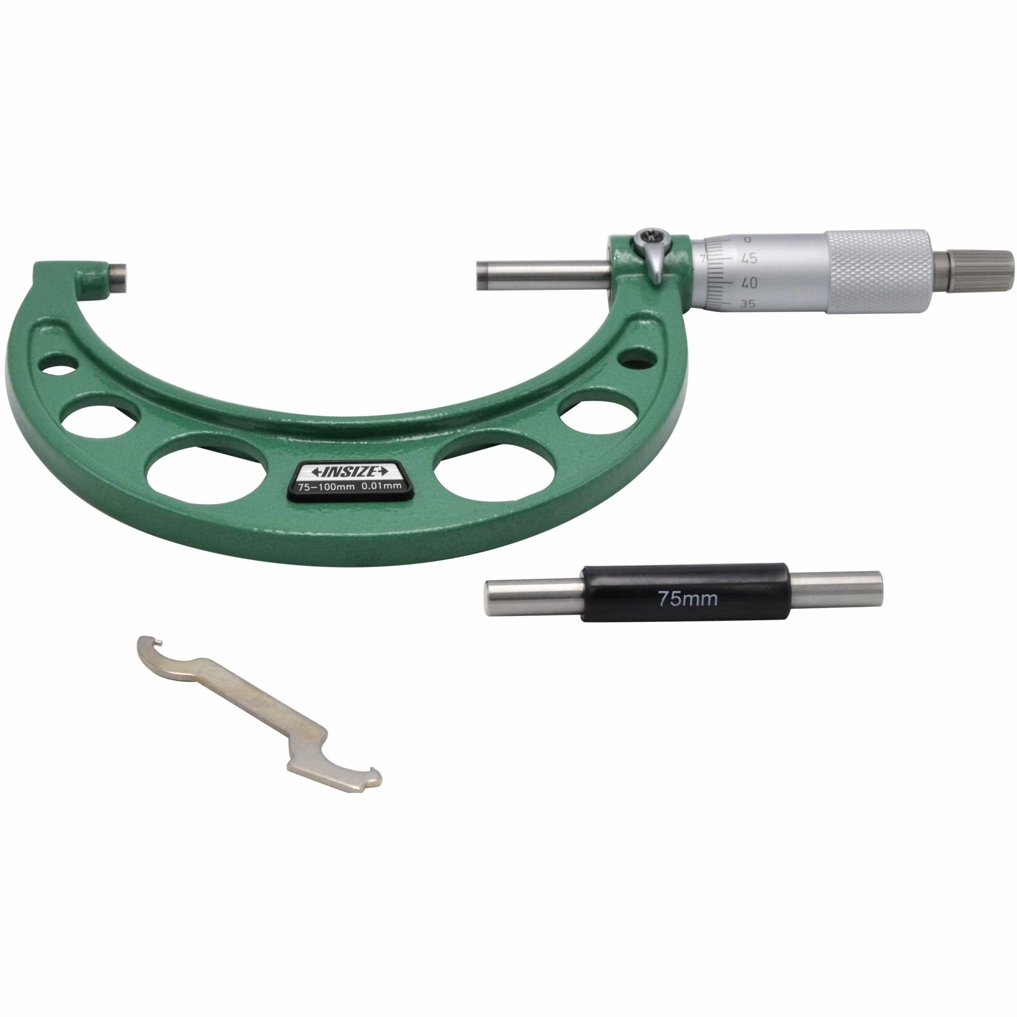 Insize Metric Outside Micrometer 75-100mm Range Series 3203-100A - Twin Eagle Imports