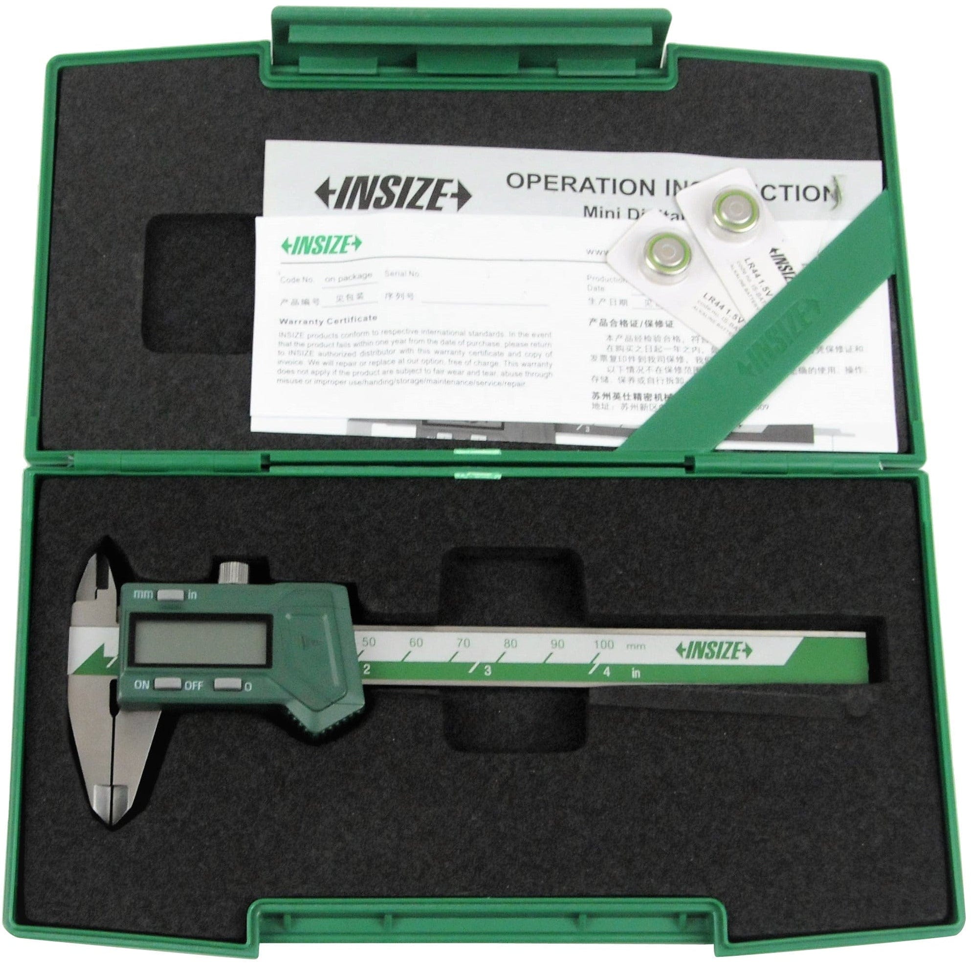 Insize Mini Digital Caliper 0-100mm/0-4" Range Series 1111-100A - Twin Eagle Imports