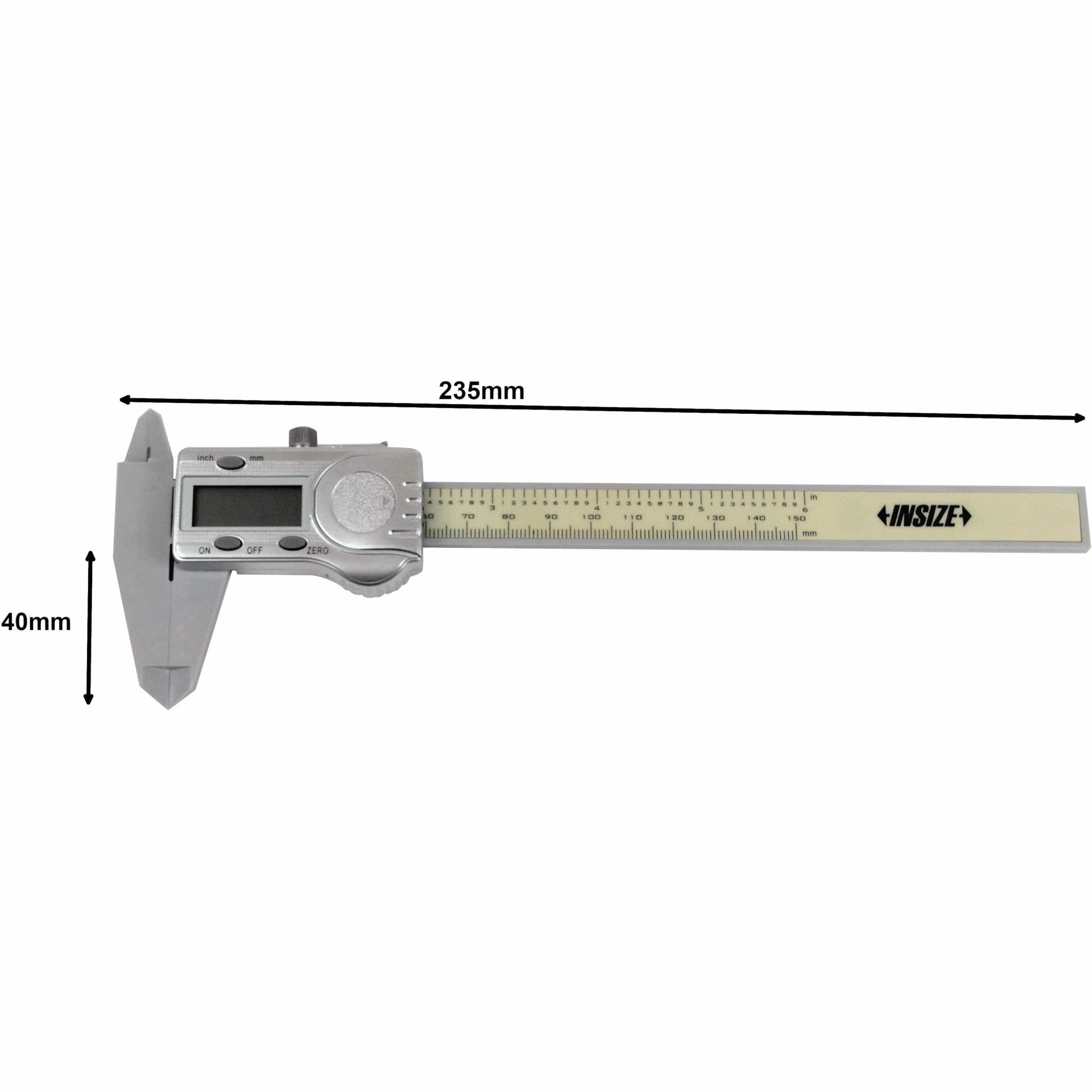 Insize Plastic Digital Caliper 0-150mm/0-6" Range Series 1139-150 - Twin Eagle Imports