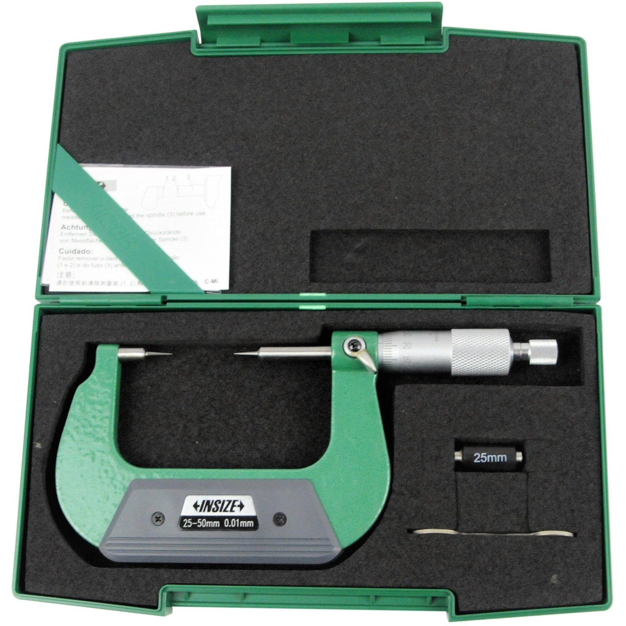 Insize Point Micrometer 25-50mm Range Series 3230-50BA - Twin Eagle Imports
