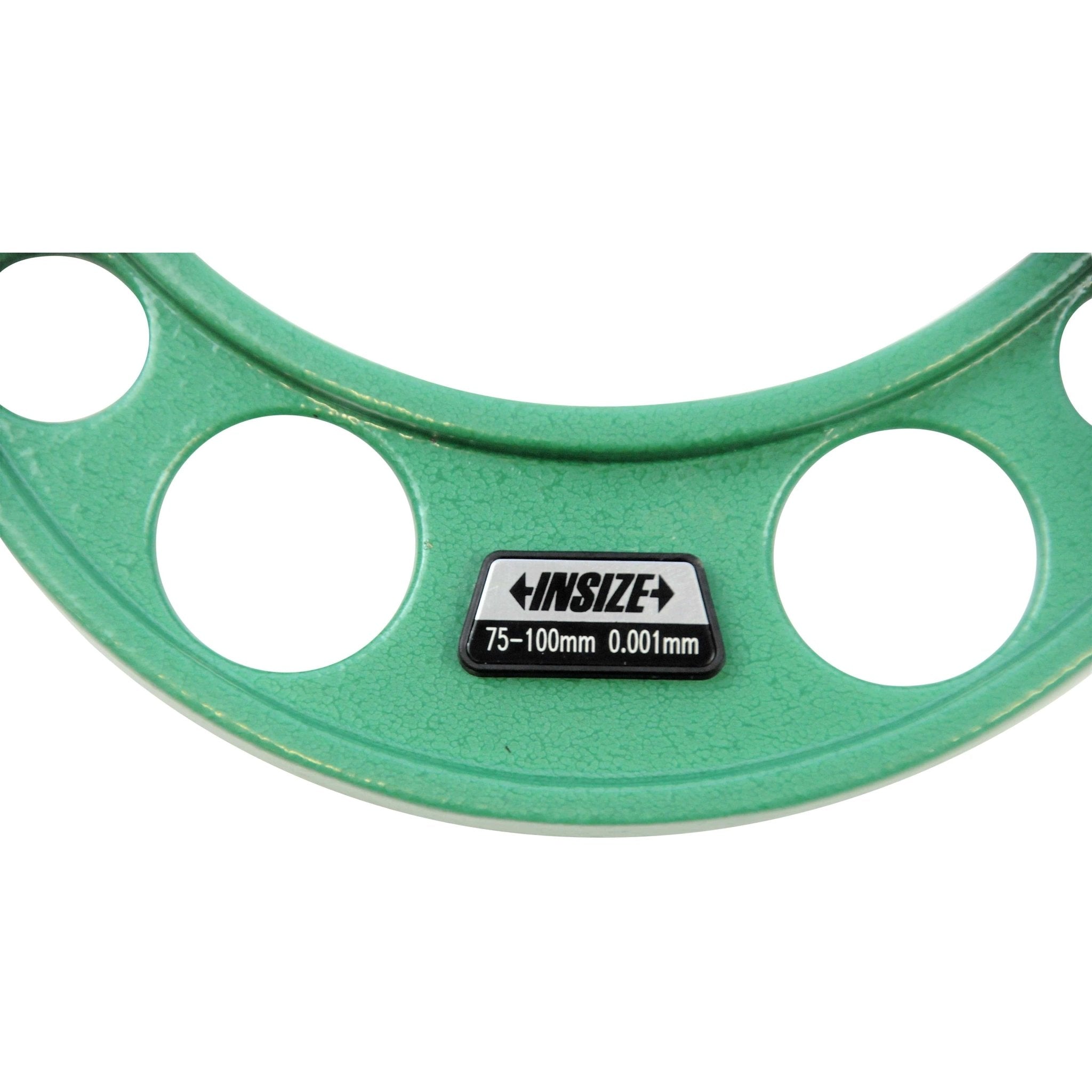 Insize Ratchet Stop Type Outside Micrometer 75-100mm Range Series 3210-100A - Twin Eagle Imports