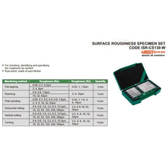 Insize Surface Roughness Specimen Set 30 pcs Series ISR-CS130-W - Twin Eagle Imports
