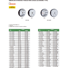 Insize Thread GO Ring Gauge 1/4"-20 UNC Series 4121-1B1 - Twin Eagle Imports