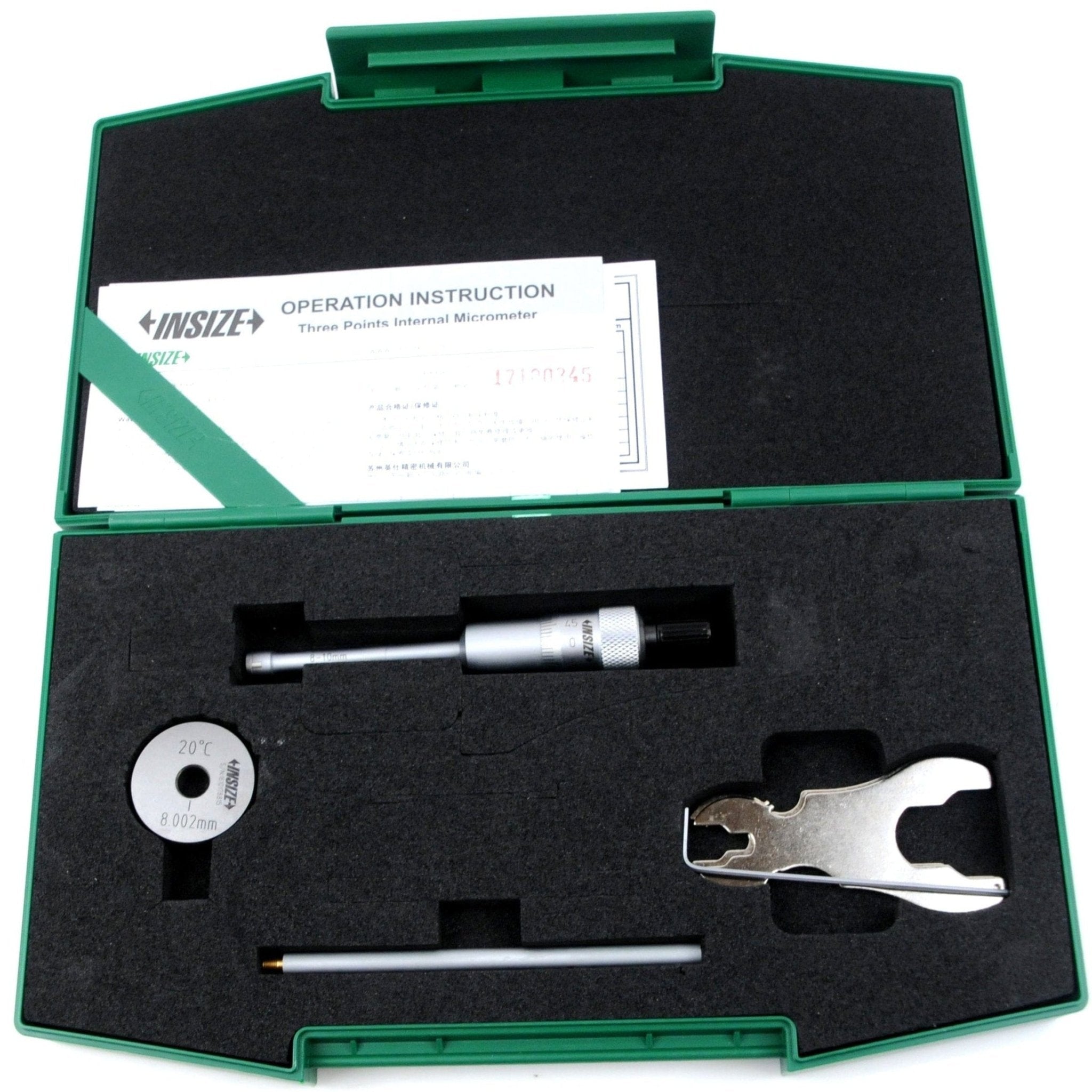 Insize Three Point Internal Micrometer 10-12mm Range Series 3227-12 - Twin Eagle Imports