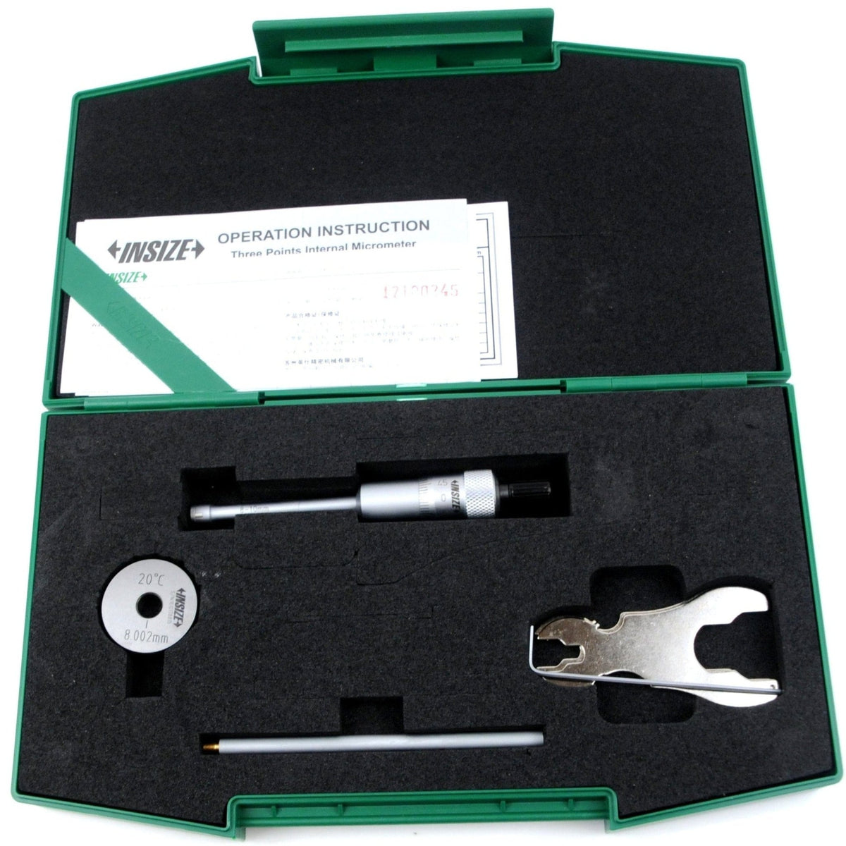 Insize Three Point Internal Micrometer 10-12mm Range Series 3227-12 - Twin Eagle Imports