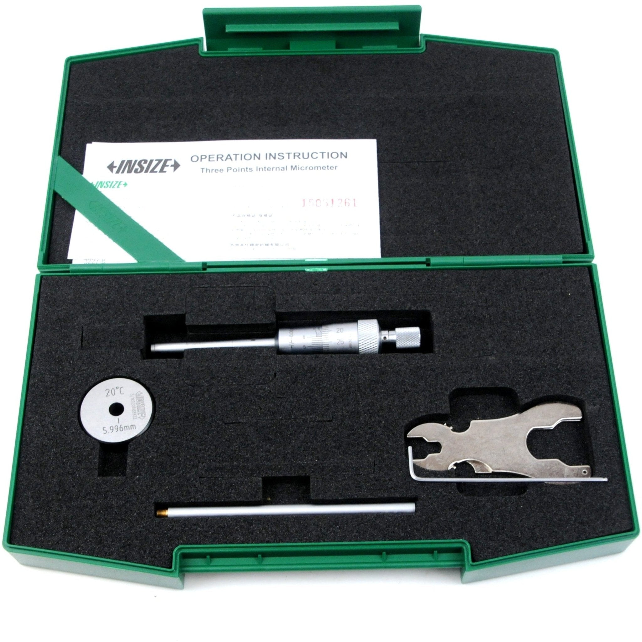 Insize Three Point Internal Micrometer 6-8mm Range Series 3227-8 - Twin Eagle Imports