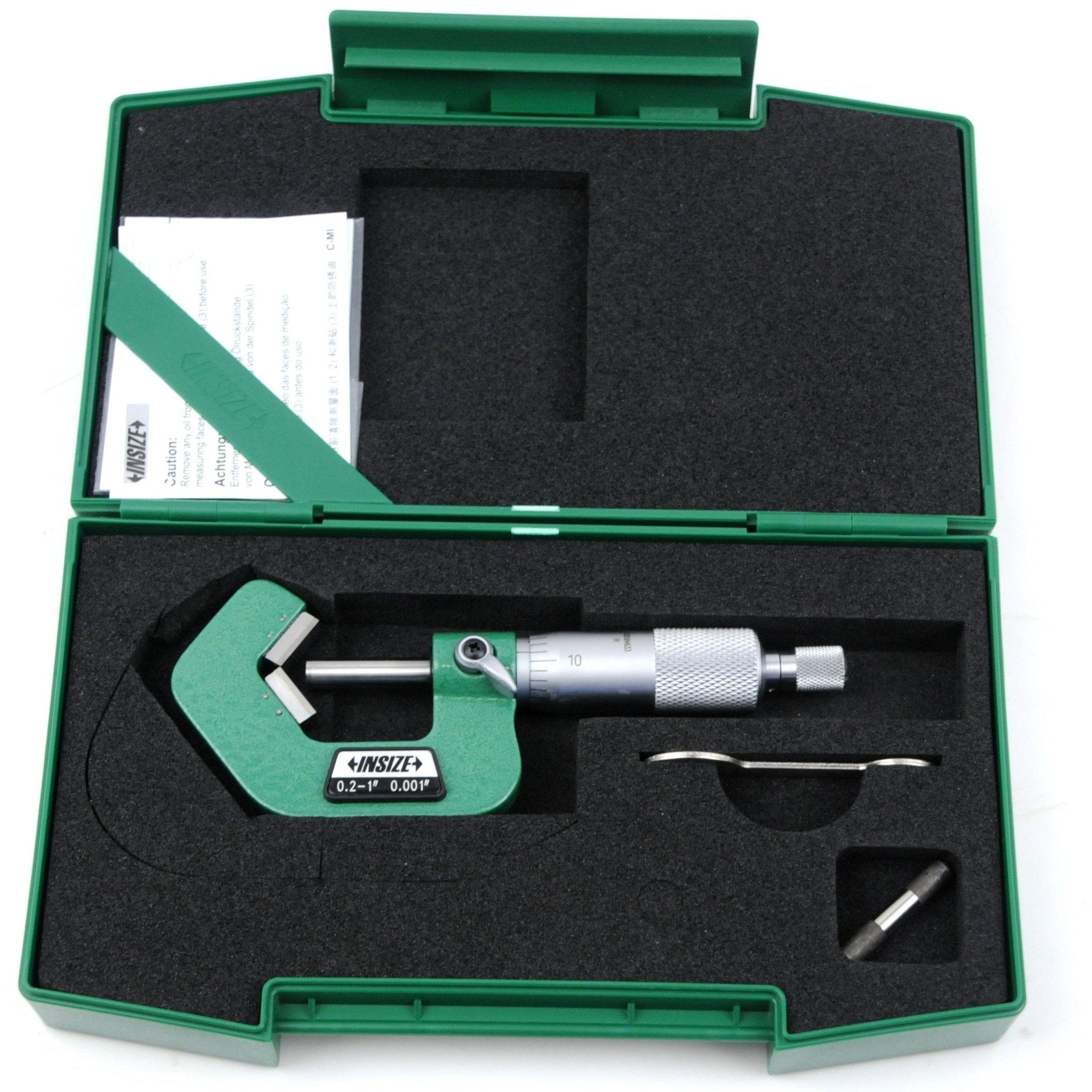 Insize V Shape Anvil Micrometer 0.2-1" Range Series 3290-105 - Twin Eagle Imports