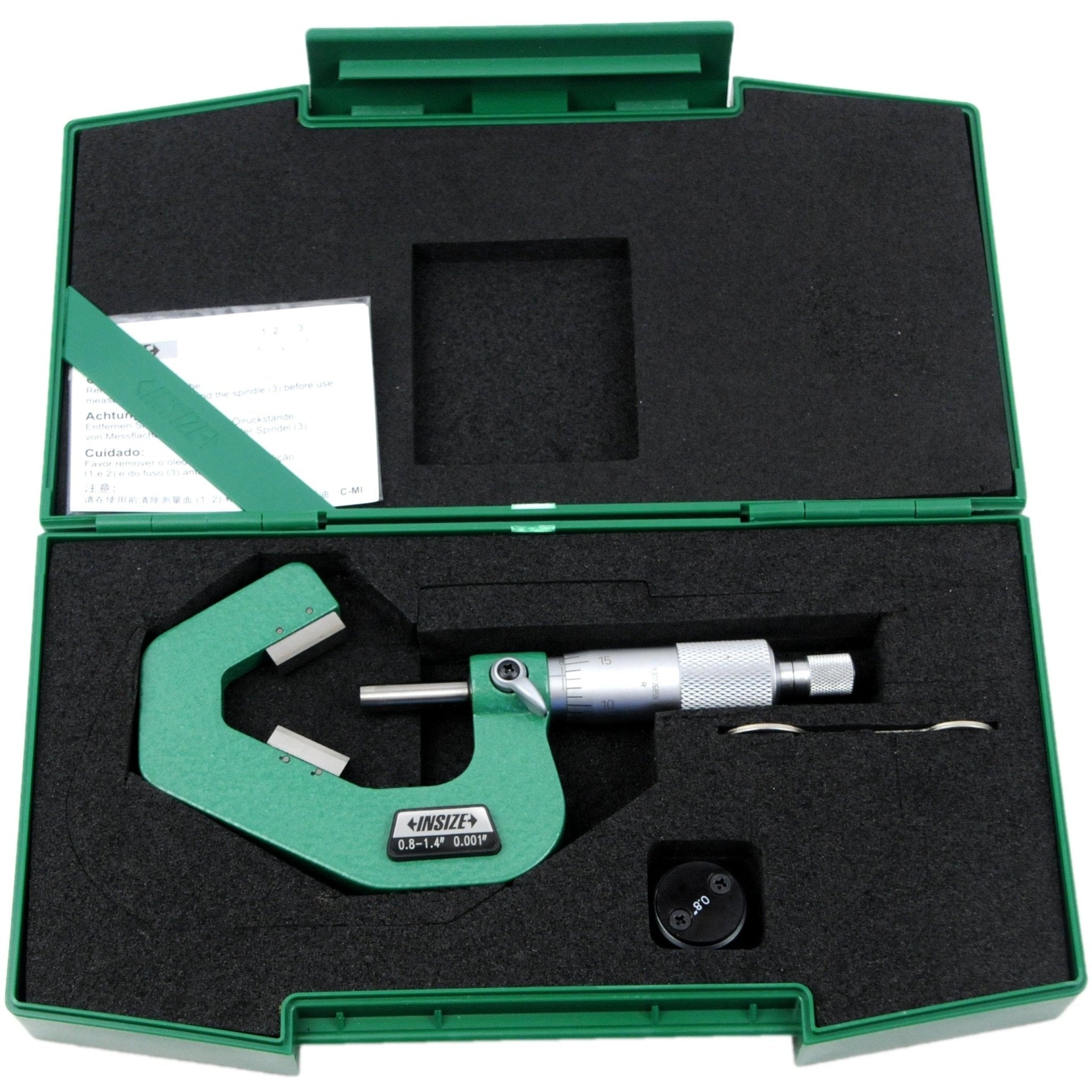 Insize V Shape Anvil Micrometer 0.8-1.4" Range Series 3290-143 - Twin Eagle Imports