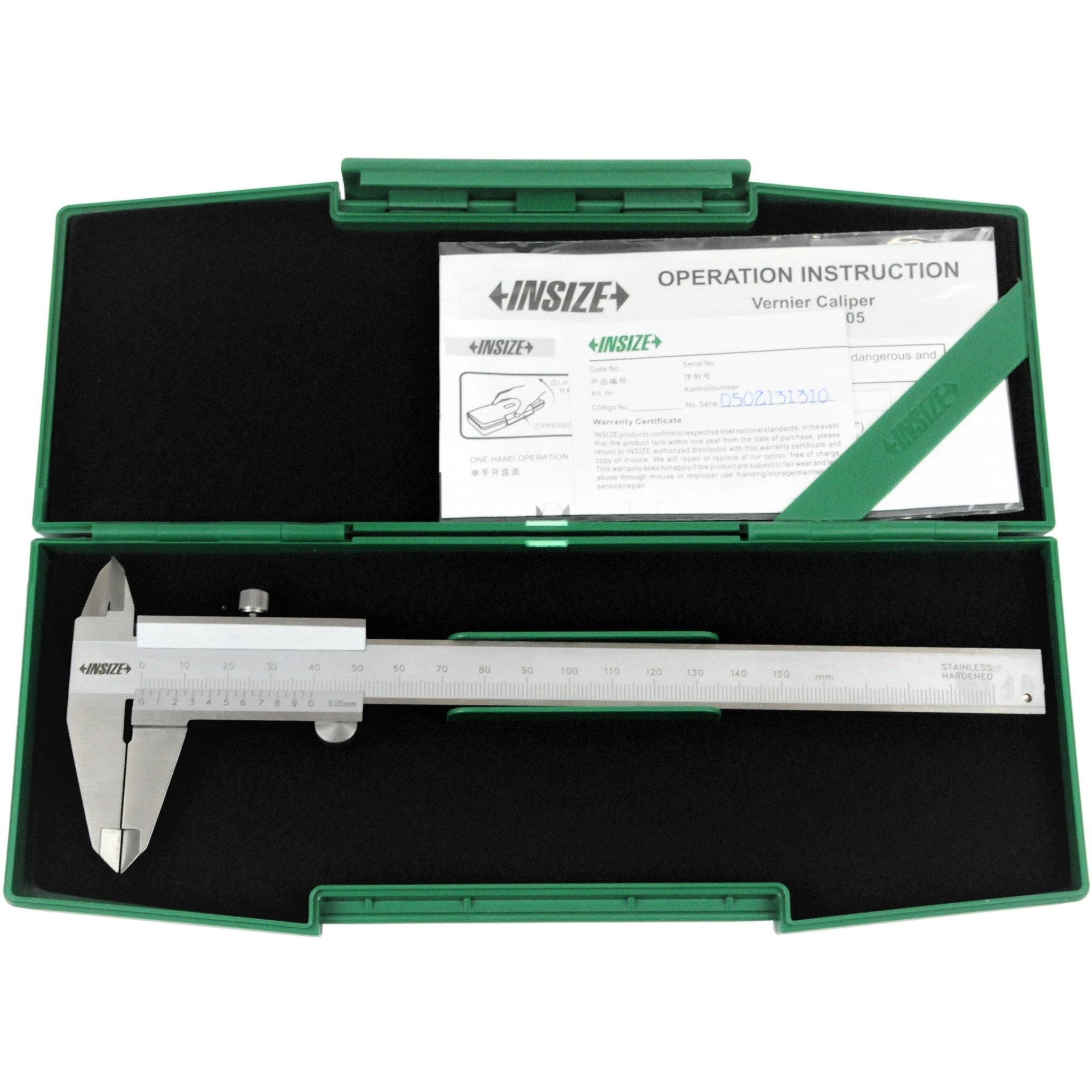 Insize Vernier Caliper 0-150mm Range Series 1205-1503S - Twin Eagle Imports