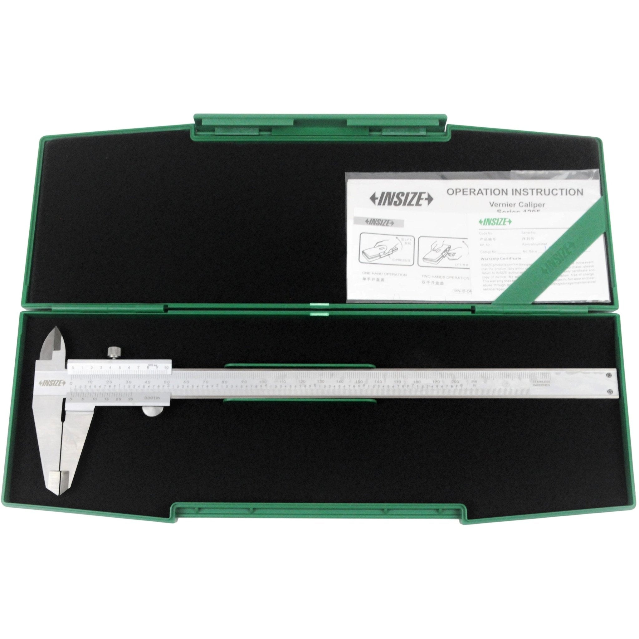 Insize Vernier Caliper 0-200mm/0-8" Range Series 1205-2002E - Twin Eagle Imports