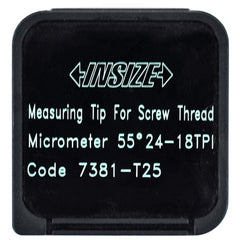 Insize Whitworth 55° Measuring Tip 24-18TPI Range Series 7381-T25 - Twin Eagle Imports