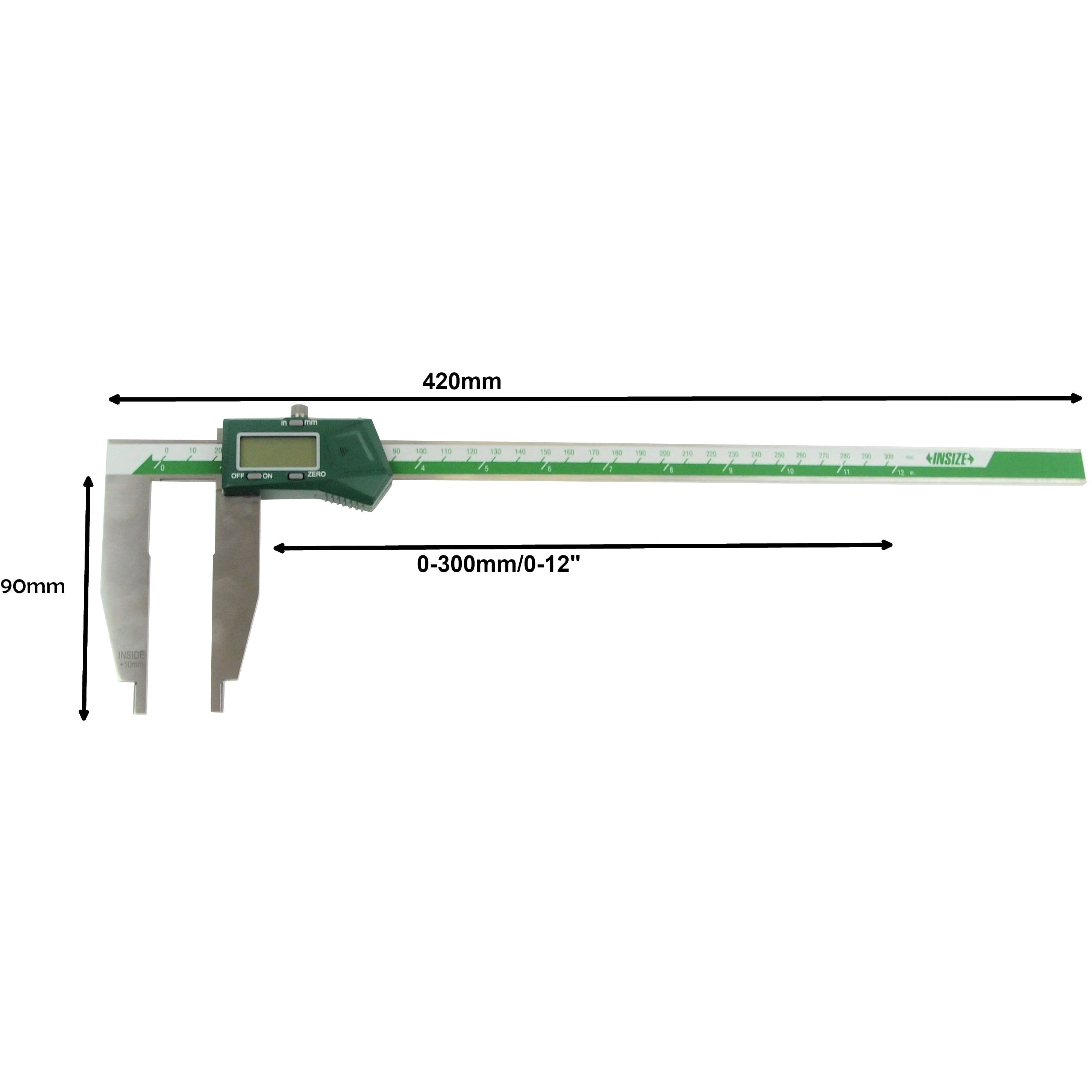 Insize Digital Caliper 0-300mm/0-12" Range Series 1170-300